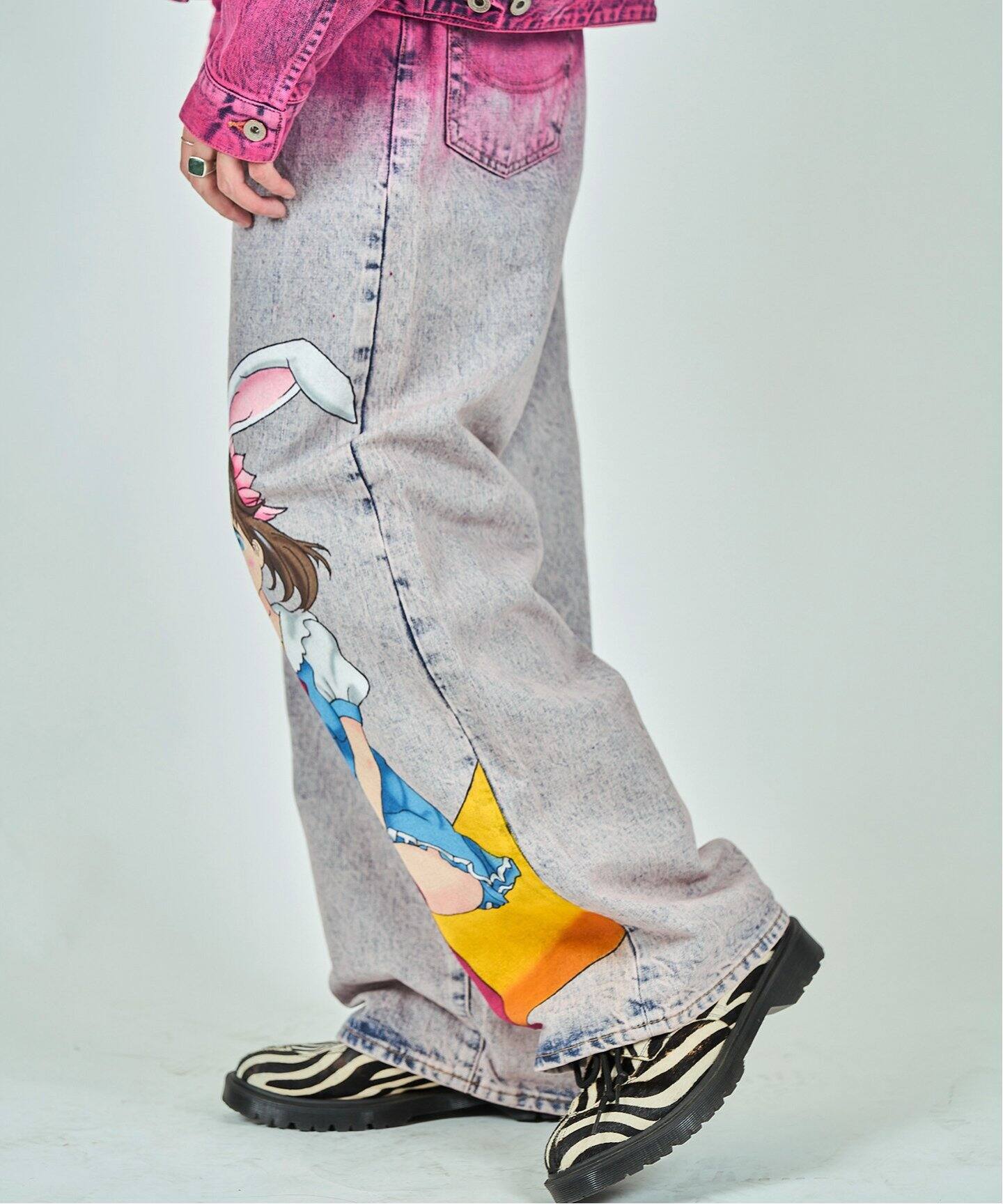 doublet / ダブレット】ANIME HAND-PAINTING DENIM PANTS（デニム 