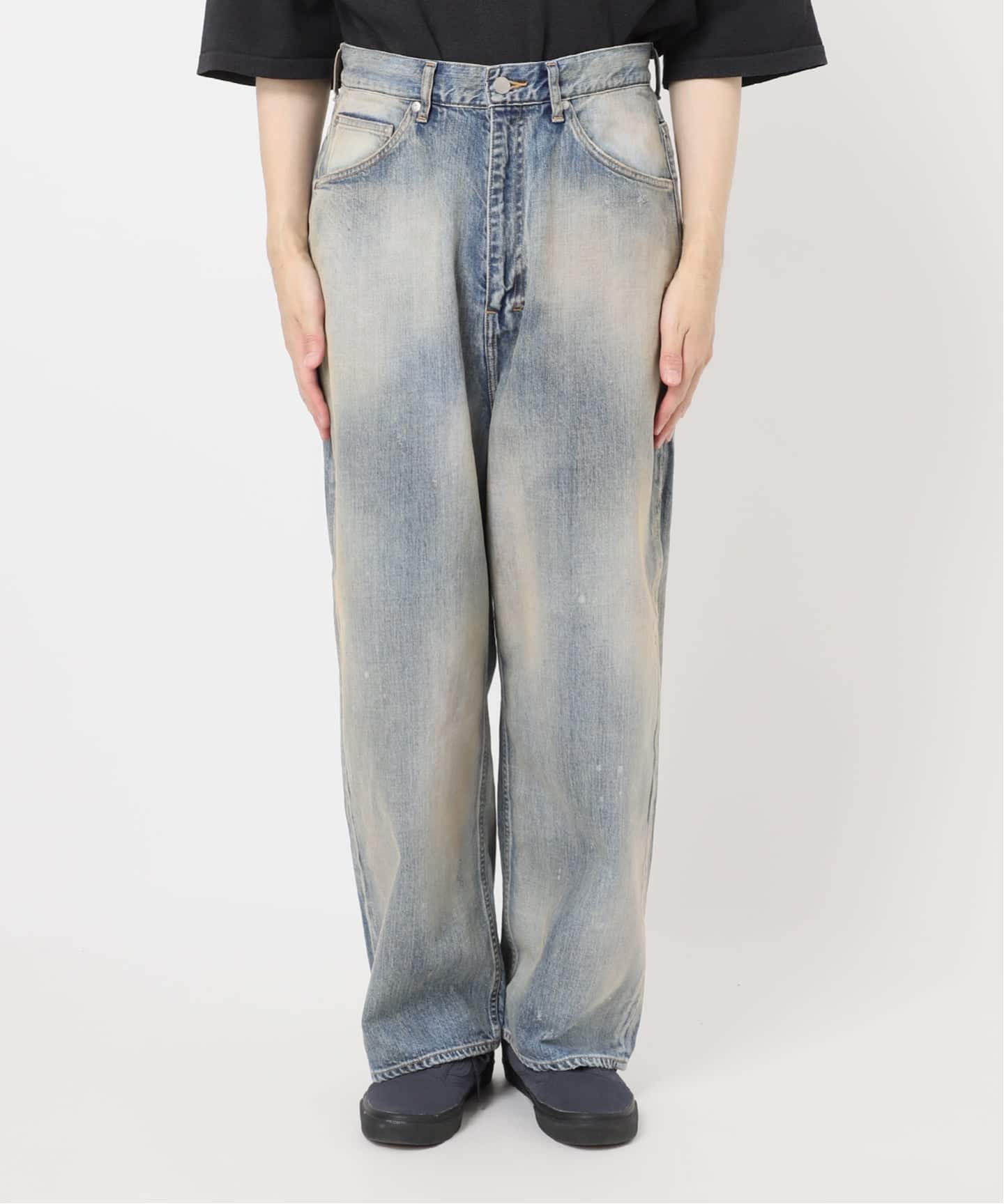 ANCELLM アンセルム ジーンズ デニムパンツ ヴィンテージ ファッション ANCELLM | アンセルム AGING WIDE DENIM PANTS(INDIGO