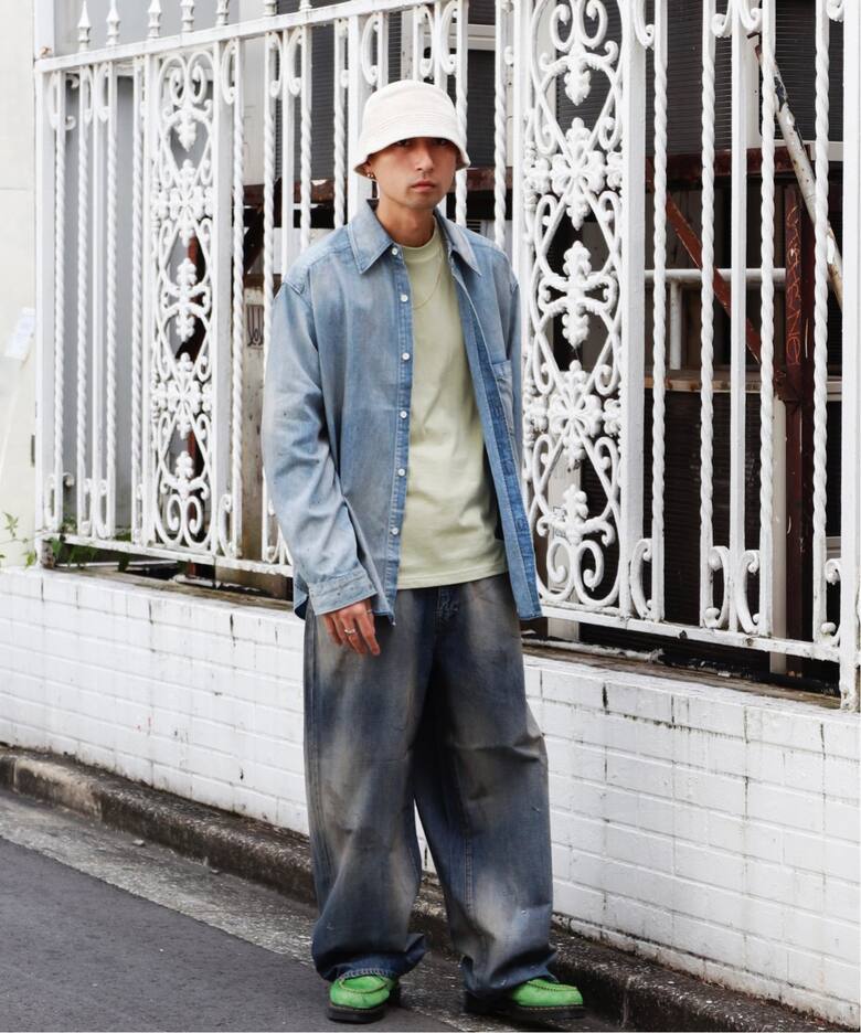 ANCELLM / アンセルム DENIM WIDE SLACKS（デニムパンツ・ジーンズ 