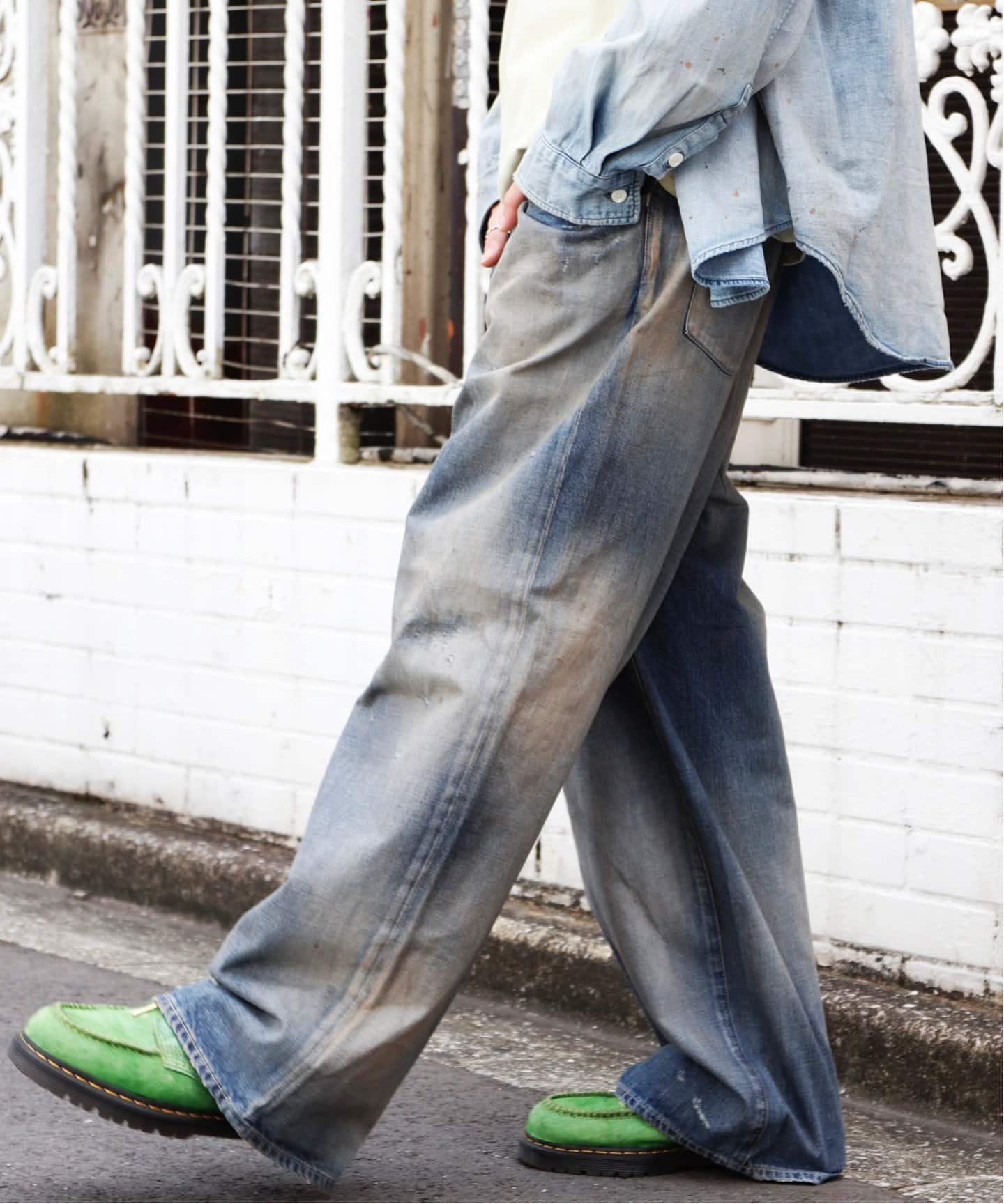 パンツ ANCELLM DENIM WIDE SLACKS ANCELLM/アンセルム/DENIM WIDE SLACKS | GARDEN（ガーデン