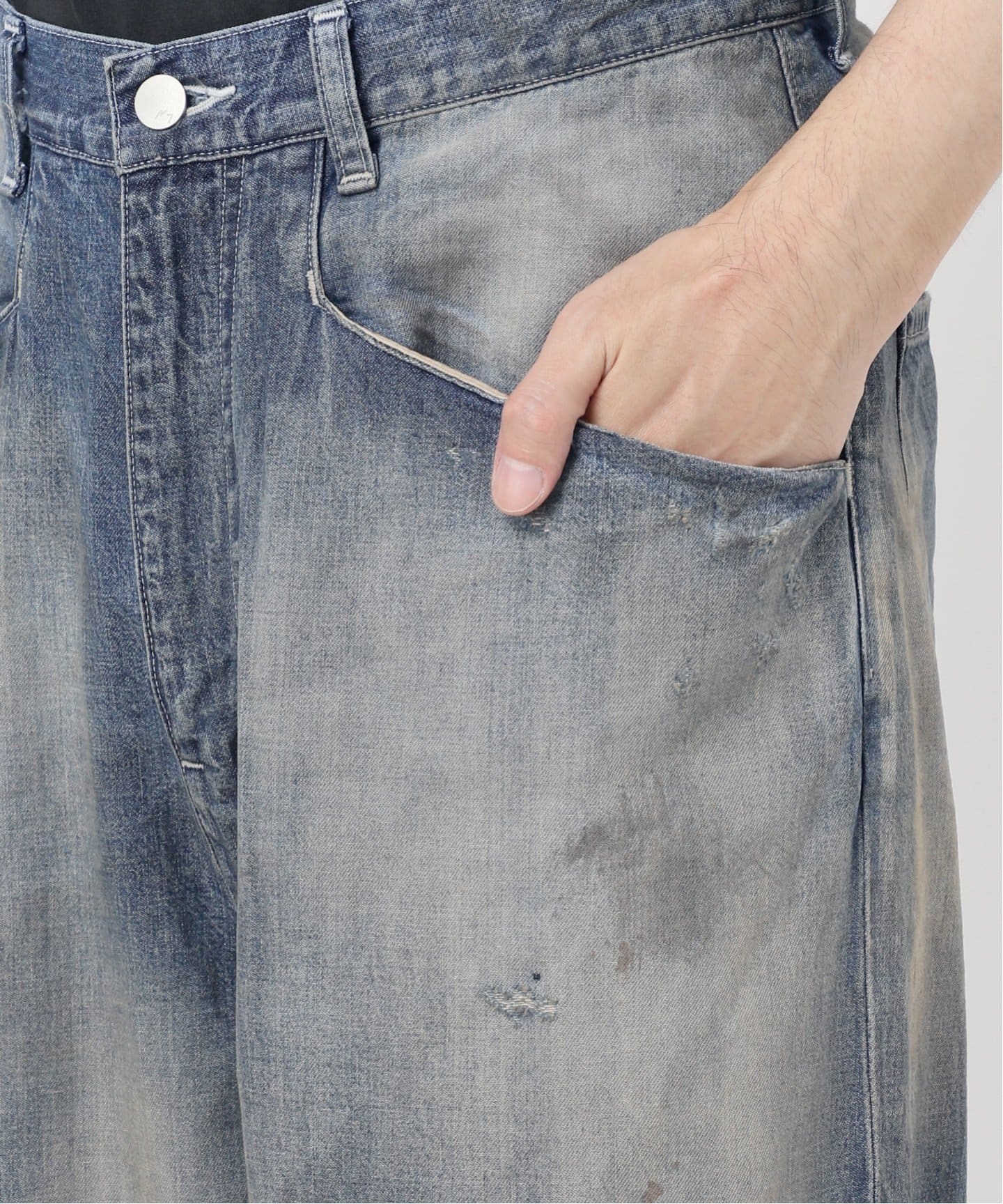 ANCELLM / アンセルム DENIM WIDE SLACKS（デニムパンツ・ジーンズ