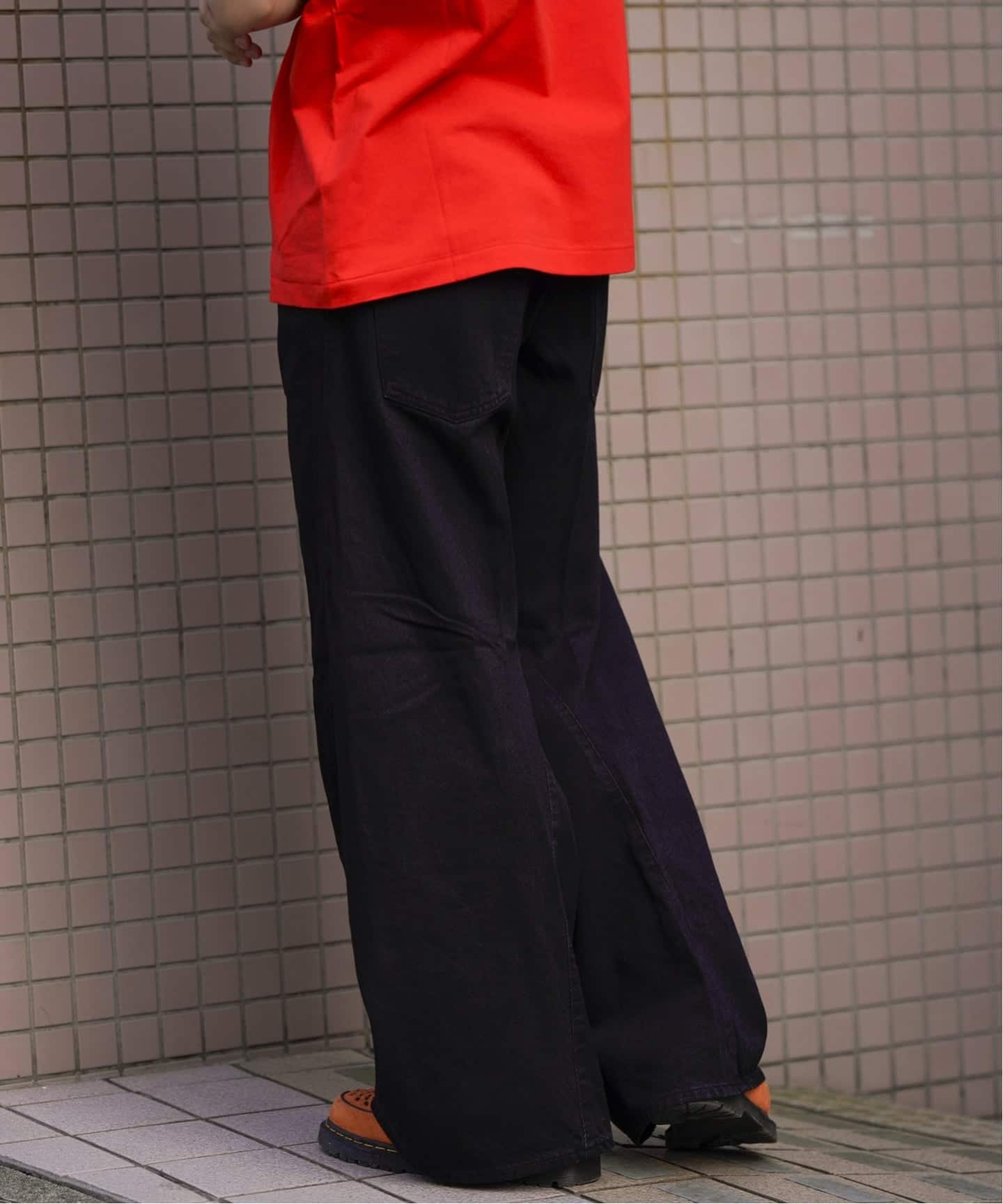 NVRFRGT / ネヴァーフォーゲット 3D TWISTED WIDE LEG JEANS F.BLK