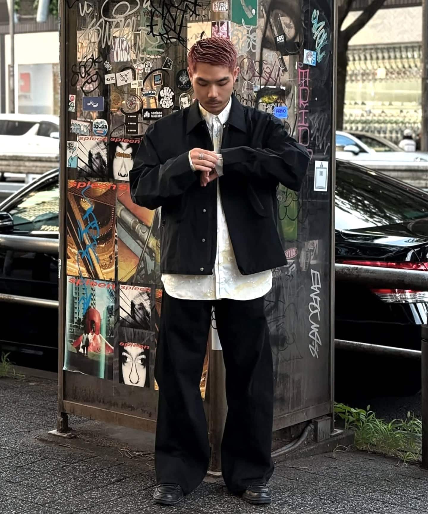 NVRFRGT / ネヴァーフォーゲット 3D TWISTED WIDE LEG JEANS F.BLK