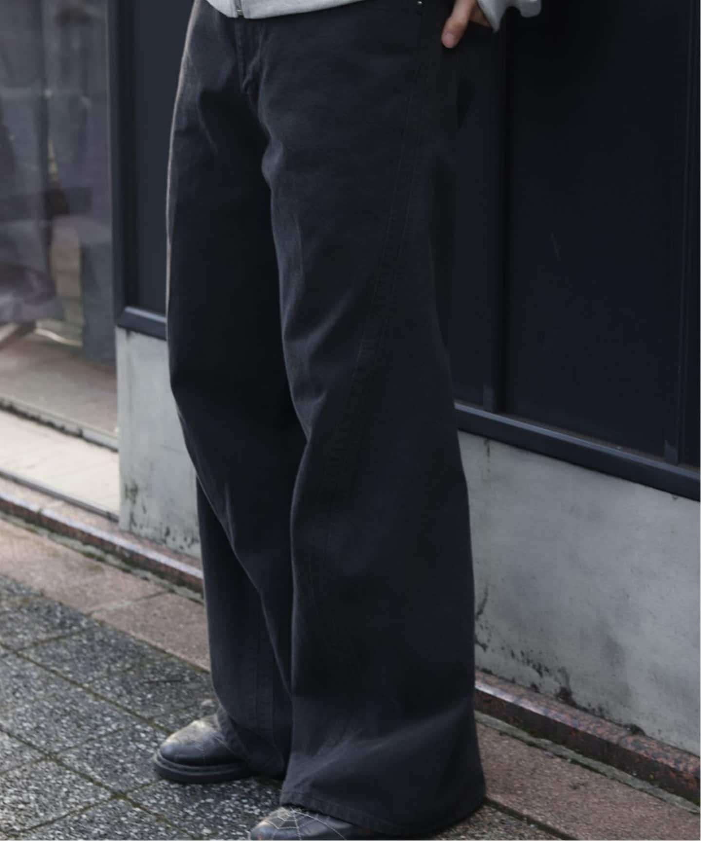 NVRFRGT / ネヴァーフォーゲット 3D TWISTED WIDE LEG JEANS DARK