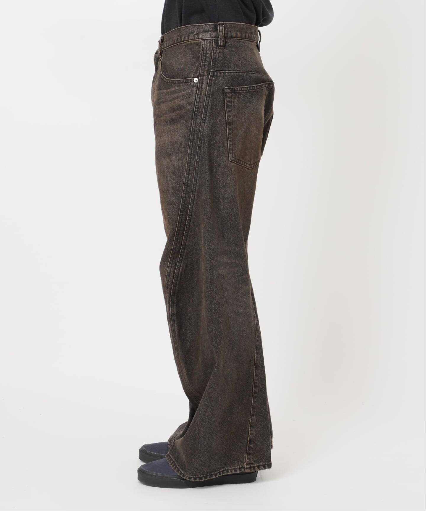 NVRFRGT / ネヴァーフォーゲット 3D TWISTED WIDE LEG JEANS MUD 