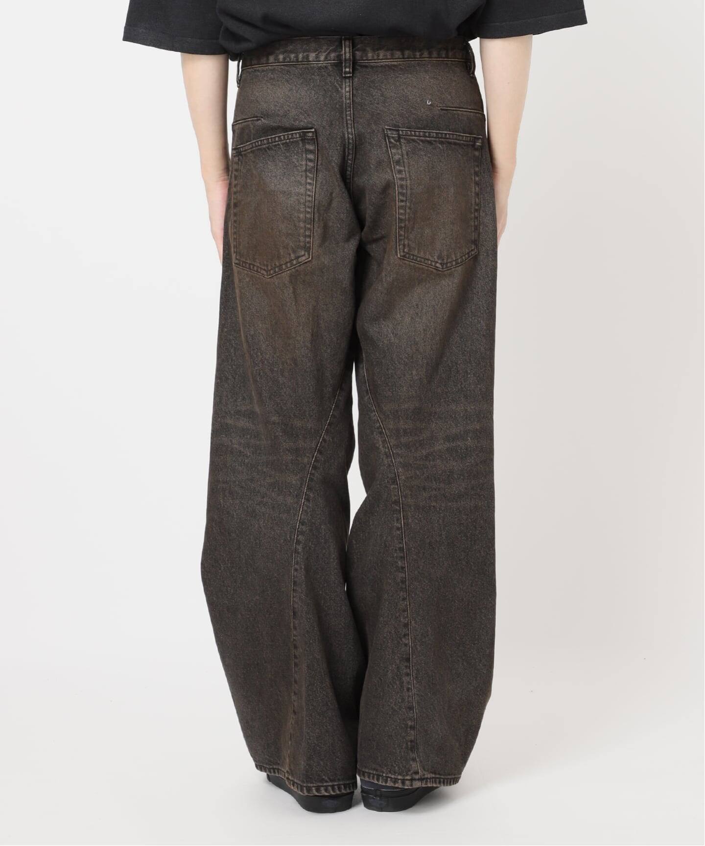 NVRFRGT / ネヴァーフォーゲット 3D TWISTED WIDE LEG JEANS MUD