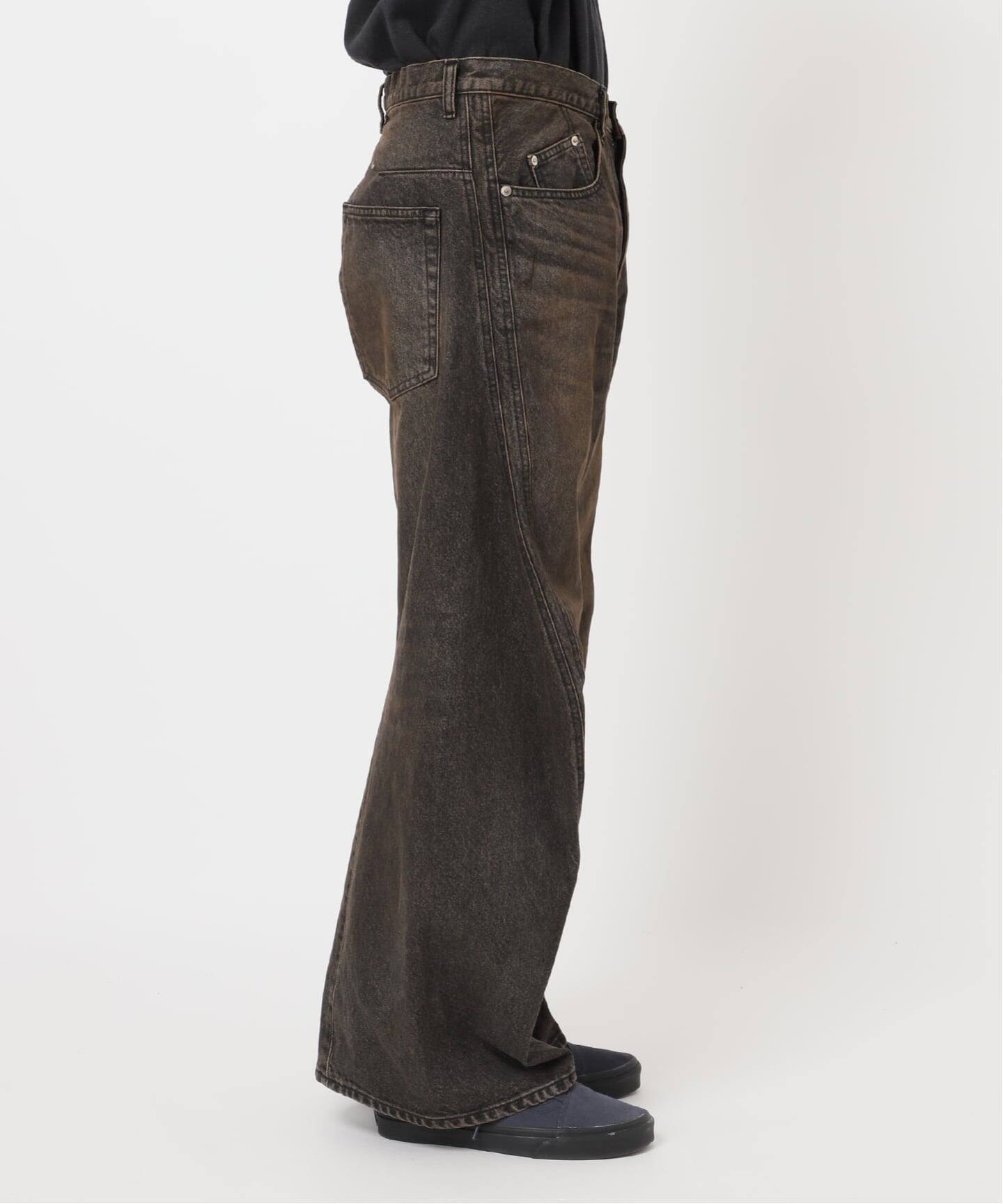NVRFRGT / ネヴァーフォーゲット 3D TWISTED WIDE LEG JEANS MUD