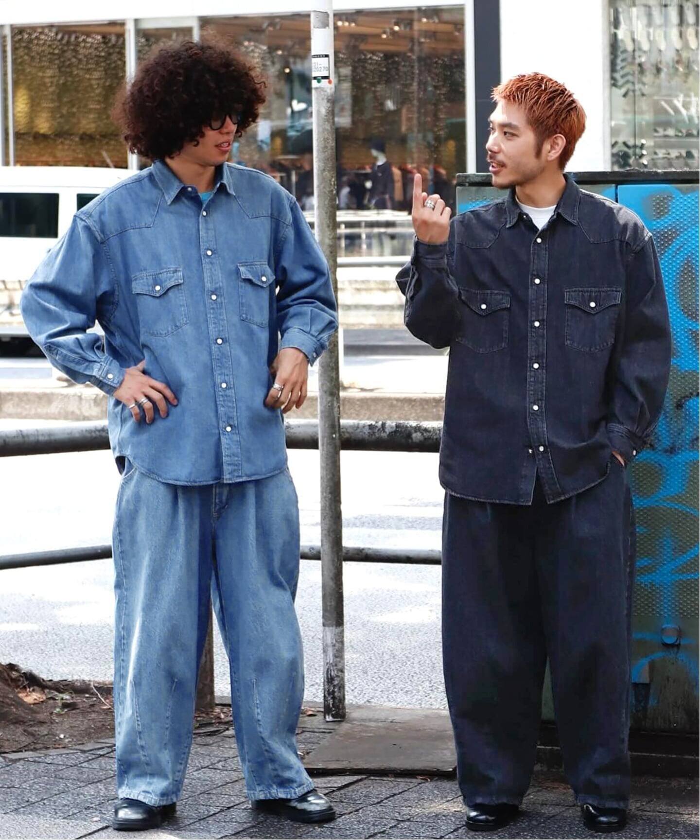 is-ness / イズネス 5PK BALLOON PANTS (Enzyme Wash)（デニムパンツ