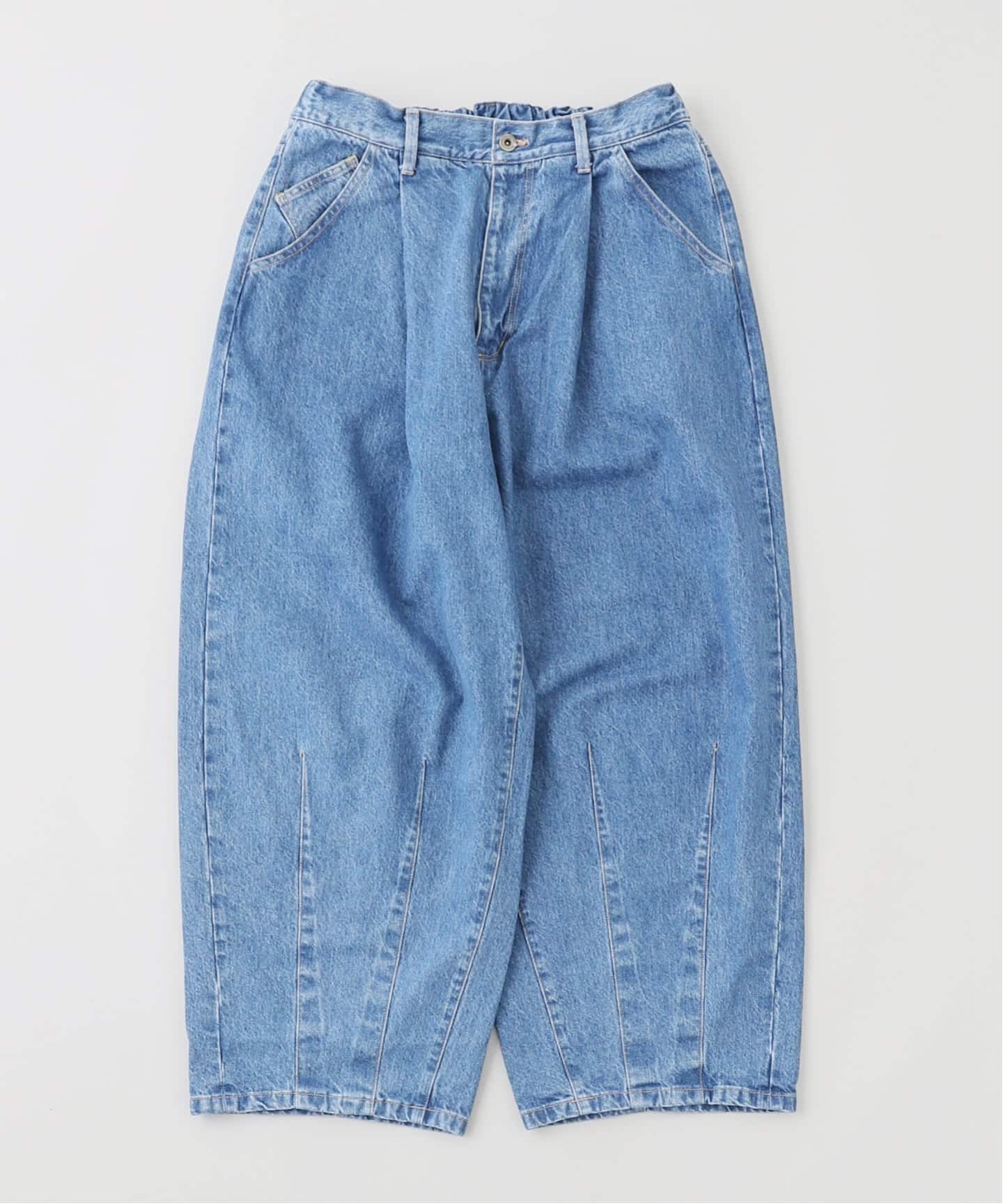 is-ness / イズネス 5PK BALLOON PANTS (Enzyme Wash)（デニム