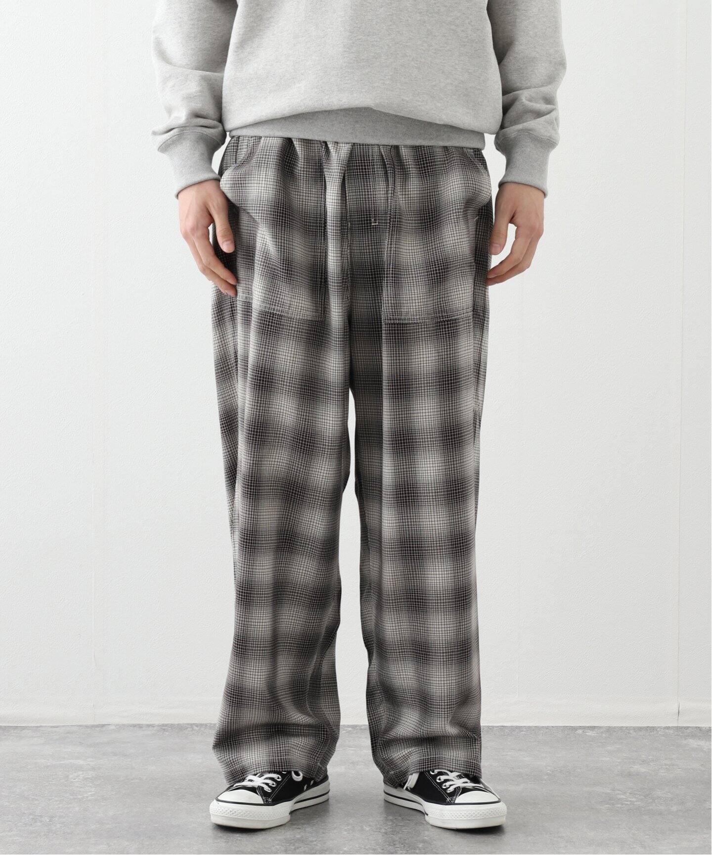 ANCELLM / アンセルム】OMBRECHECK EASY BAKER PANTS ANCPT66- A