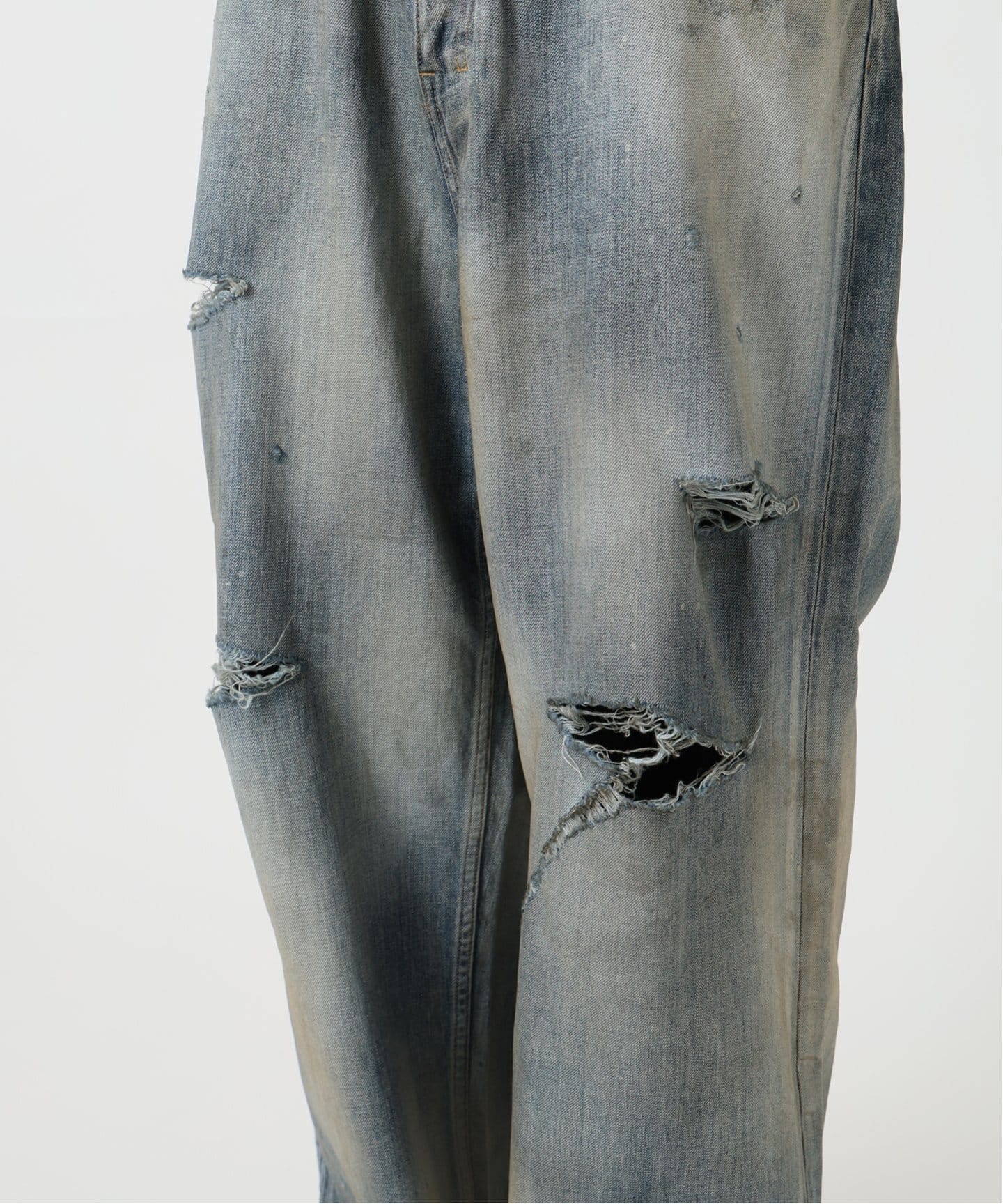 ANCELLM / アンセルム DAMAGE WIDE 5P DENIM PANTS（デニム