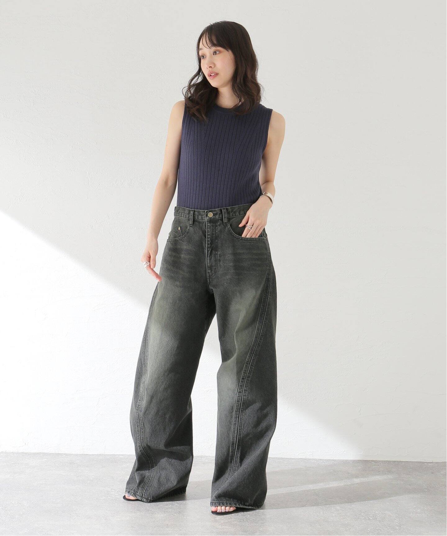 NVRFRGT × WISM別注 3D TWISTED WIDE LEG JEANS（デニムパンツ