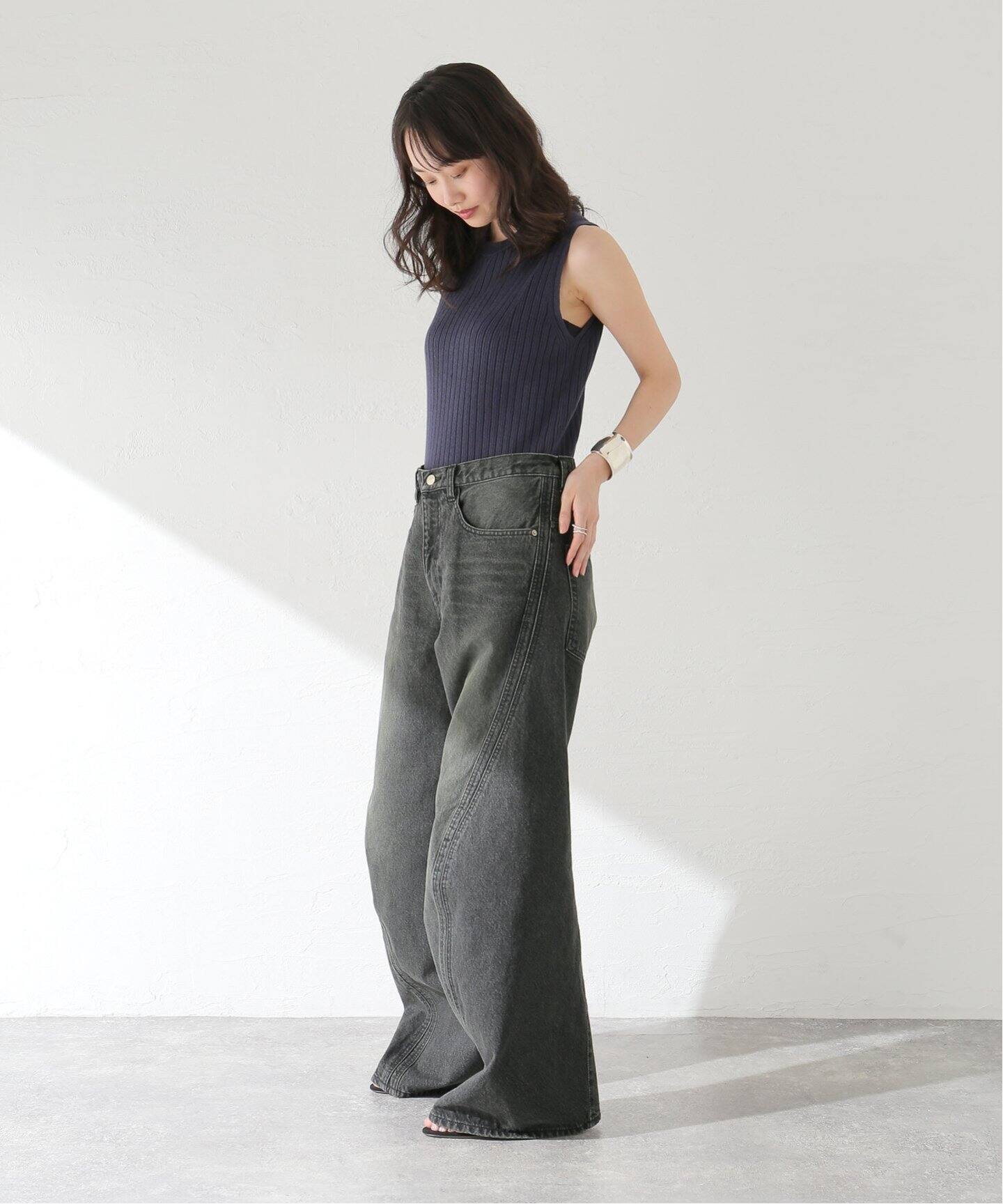 NVRFRGT × WISM別注 3D TWISTED WIDE LEG JEANS（デニムパンツ