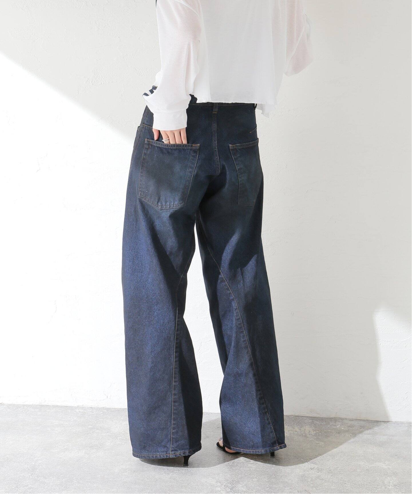 NVRFRGT × WISM別注 3D TWISTED WIDE LEG JEANS（デニムパンツ