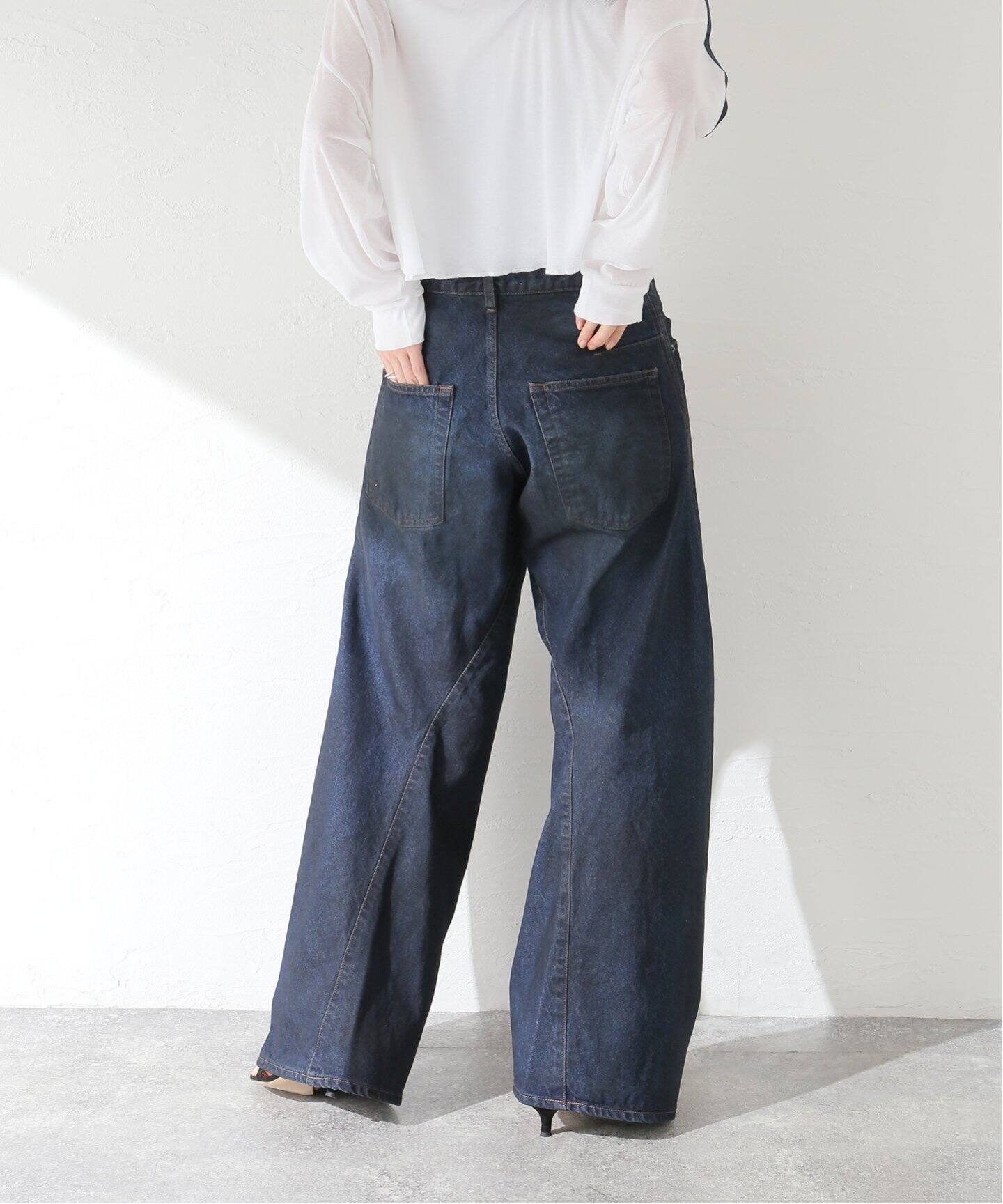 NVRFRGT × WISM別注 3D TWISTED WIDE LEG JEANS（デニムパンツ