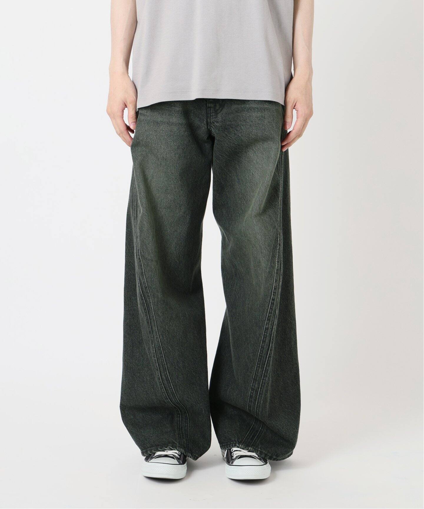 NVRFRGT × WISM別注 3D TWISTED WIDE LEG JEANS（デニムパンツ
