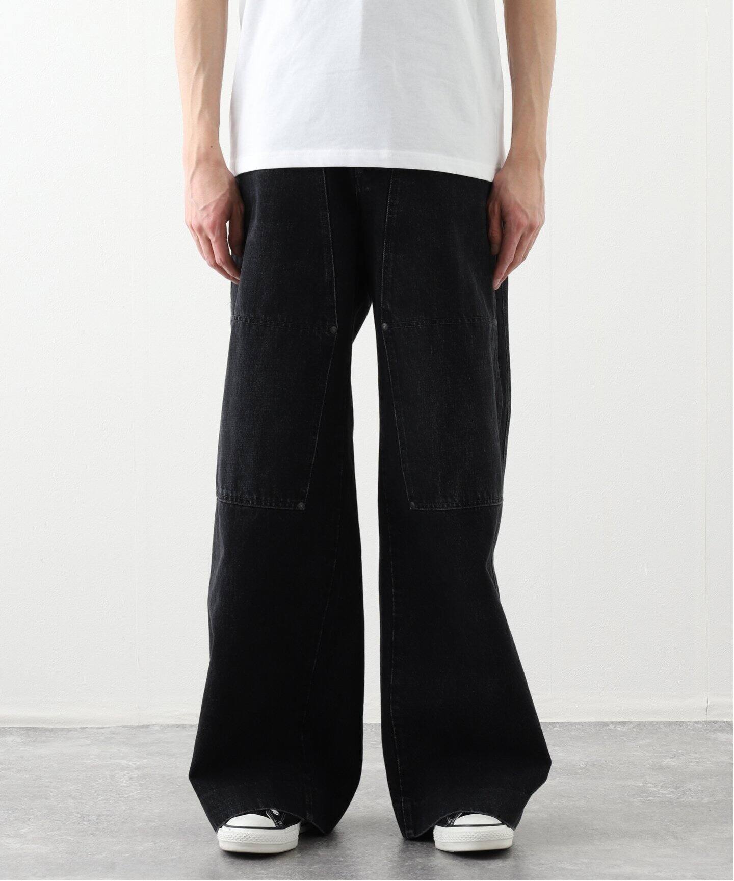 TANAKA WORK JEAN TROUSERS BLACK ST-48- BK（デニムパンツ