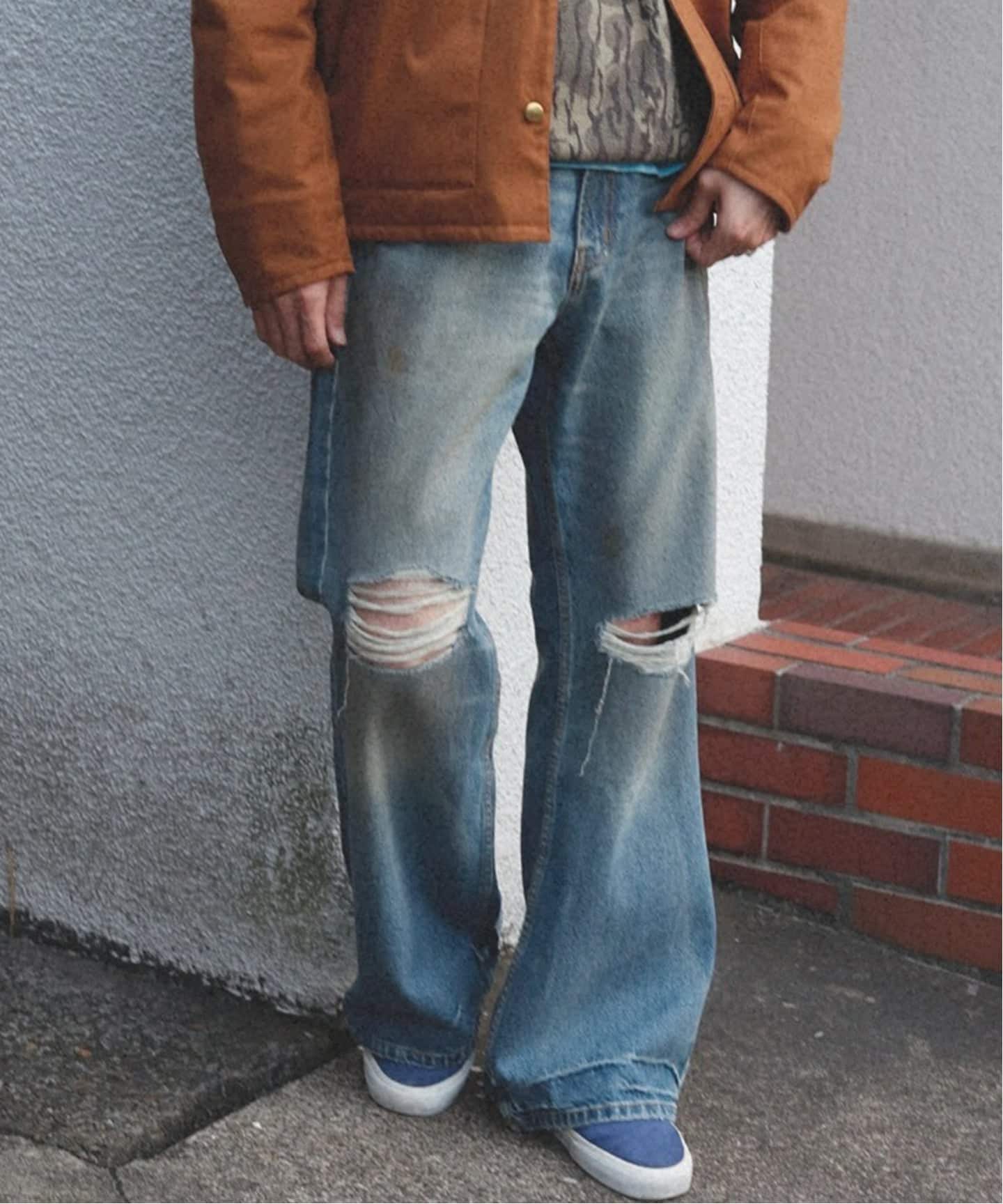 BARE KNUCKLES / ベアナックルズ Serge Loose Bootcut Jeans（デニム