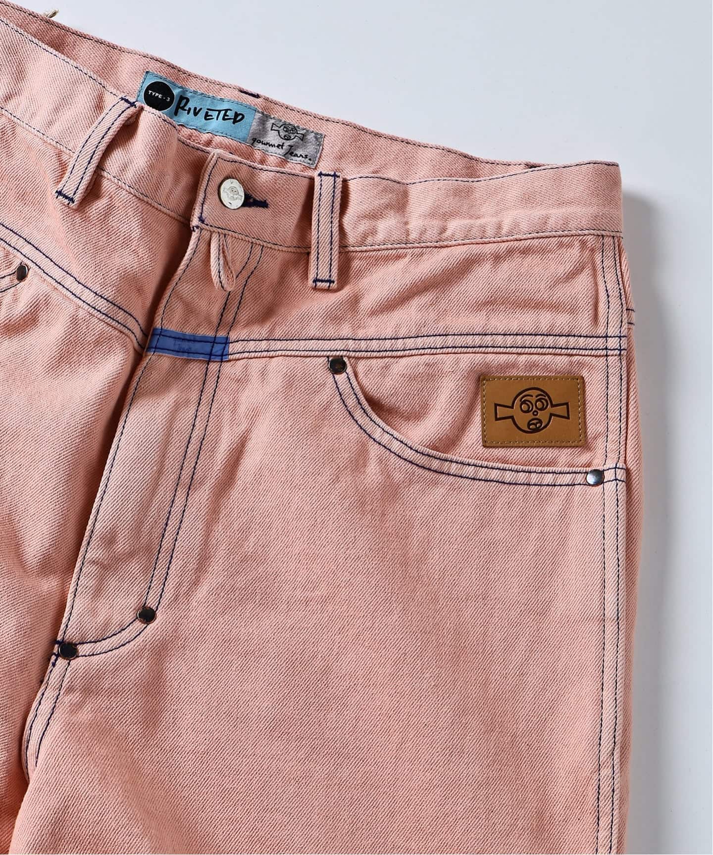 gourmet jeans × WISM RIVETED SHERBETORANGE（デニムパンツ・ジーンズ