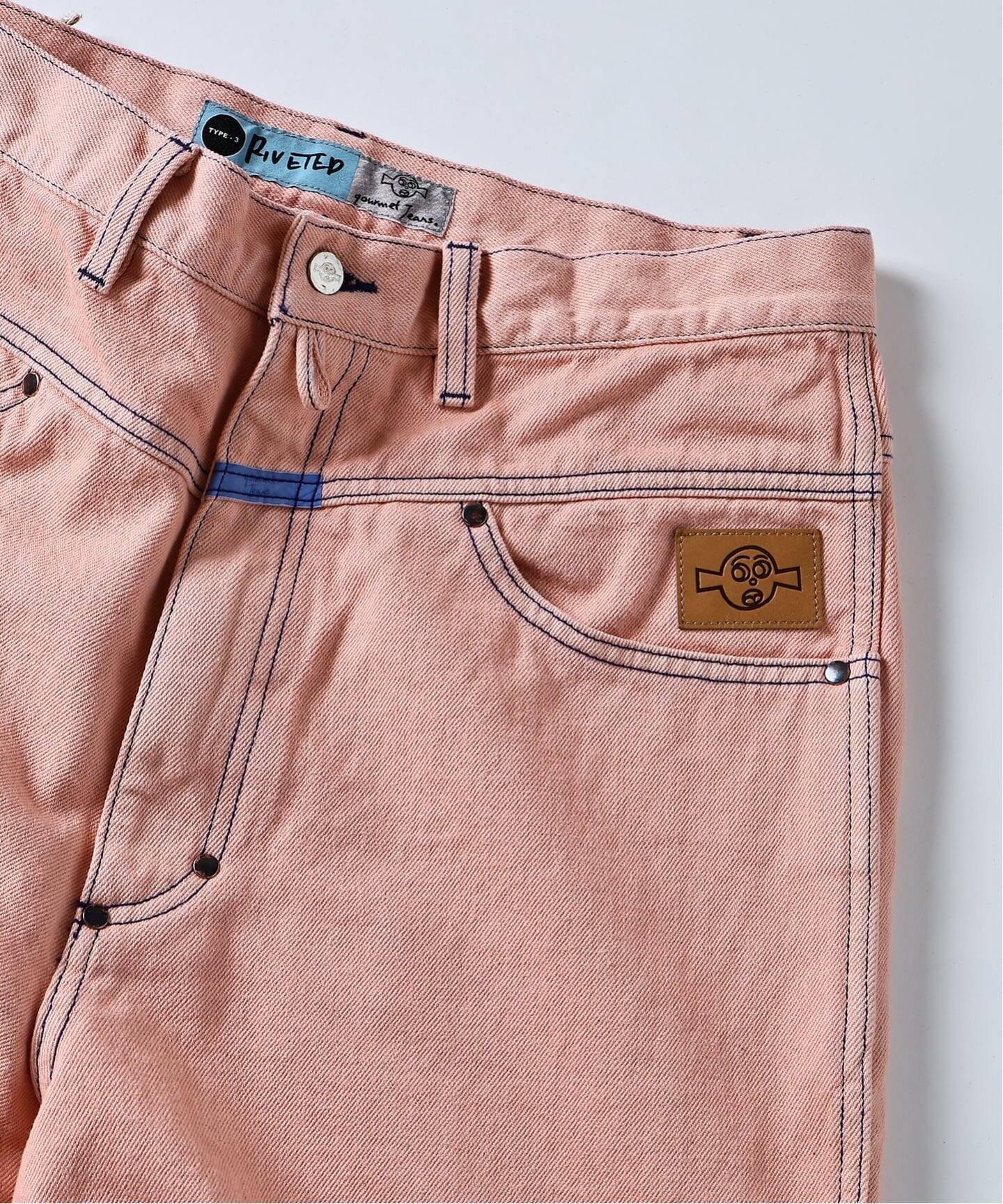 gourmet jeans × WISM RIVETED SHERBETORANGE（デニムパンツ・ジーンズ 