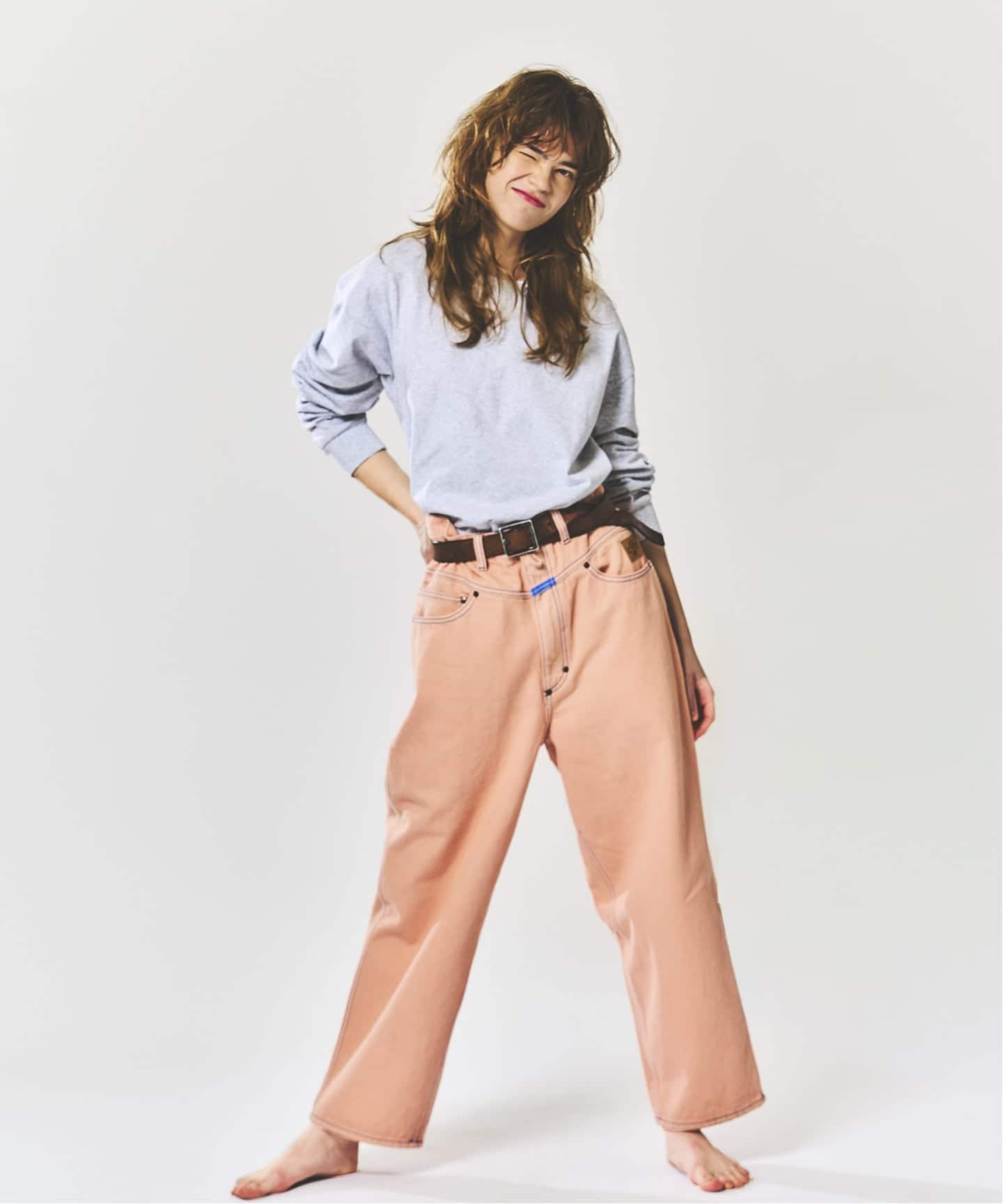 gourmet jeans × WISM RIVETED SHERBETORANGE（デニムパンツ・ジーンズ