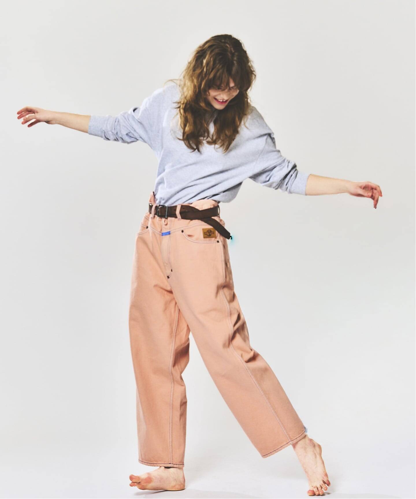 gourmet jeans × WISM RIVETED SHERBETORANGE（デニムパンツ・ジーンズ