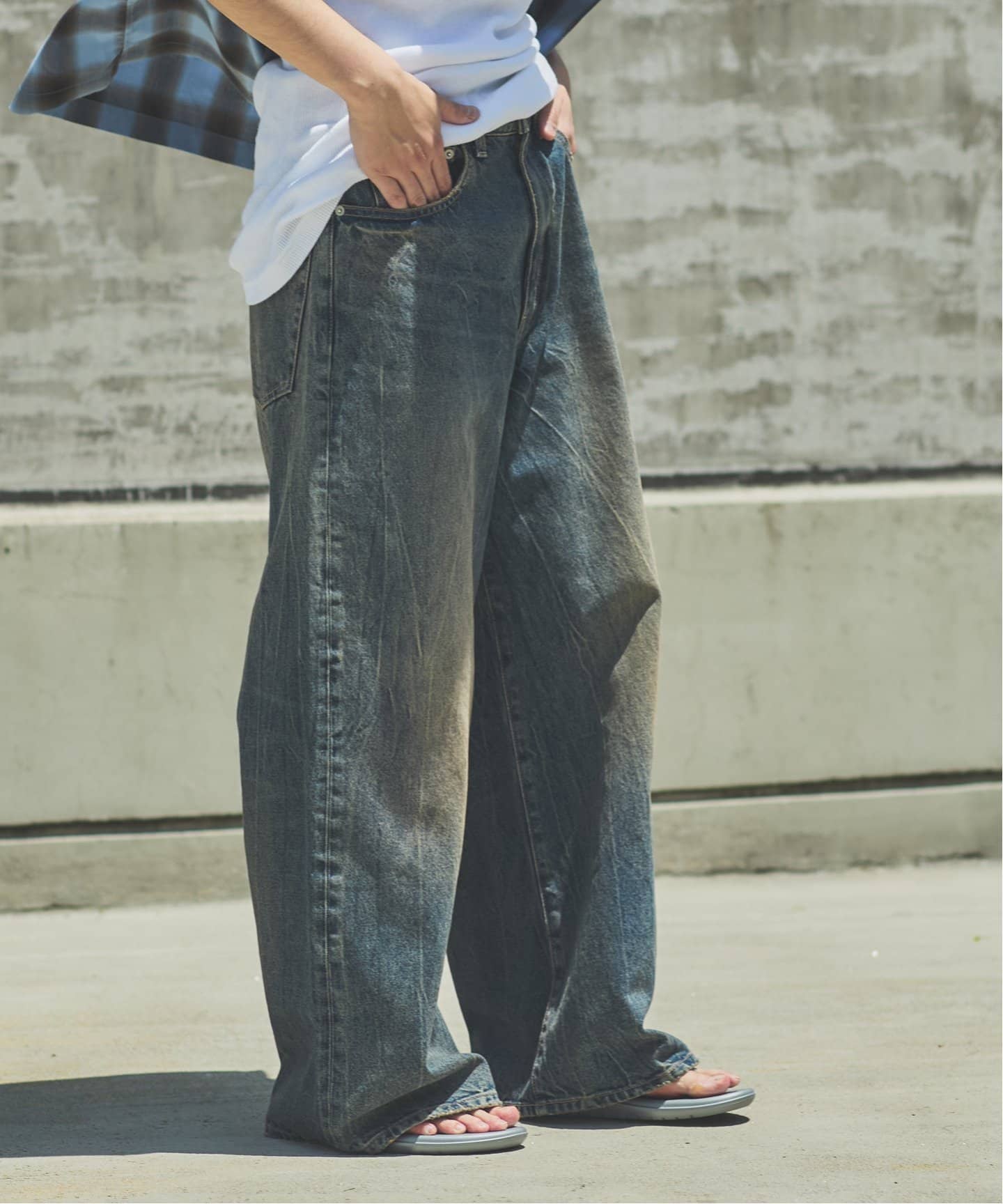 JOURNAL STANDARD デニム タブキャノンパンツ 黒L ジャーナルスタンダード JOURNAL STANDARD デニム タブキャノン