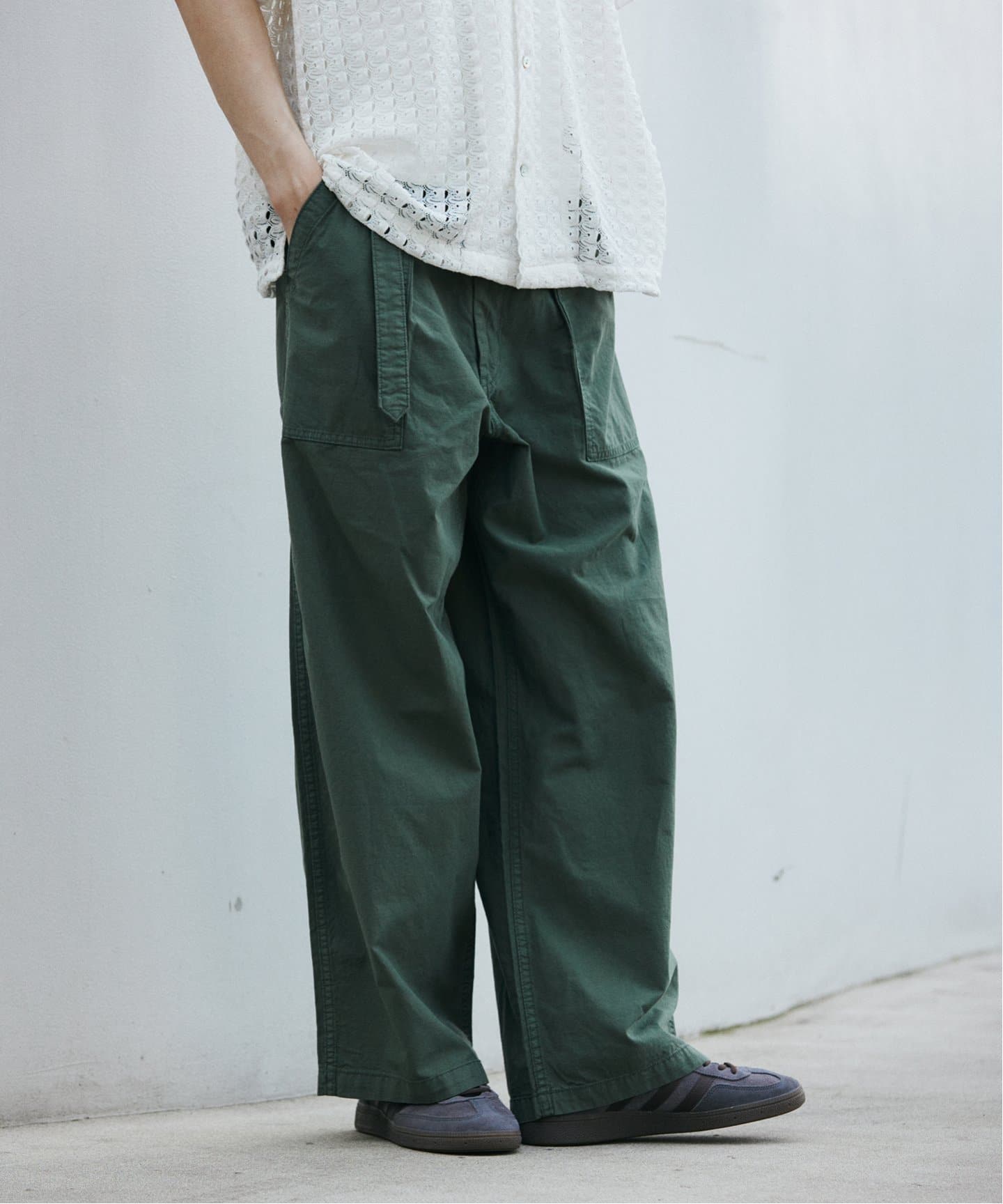【JOURNAL STANDARD】綿麻ベルテッド キャノンベイカーパンツ JOURNAL STANDARD（ジャーナルスタンダード）の「綿麻ベルテッド