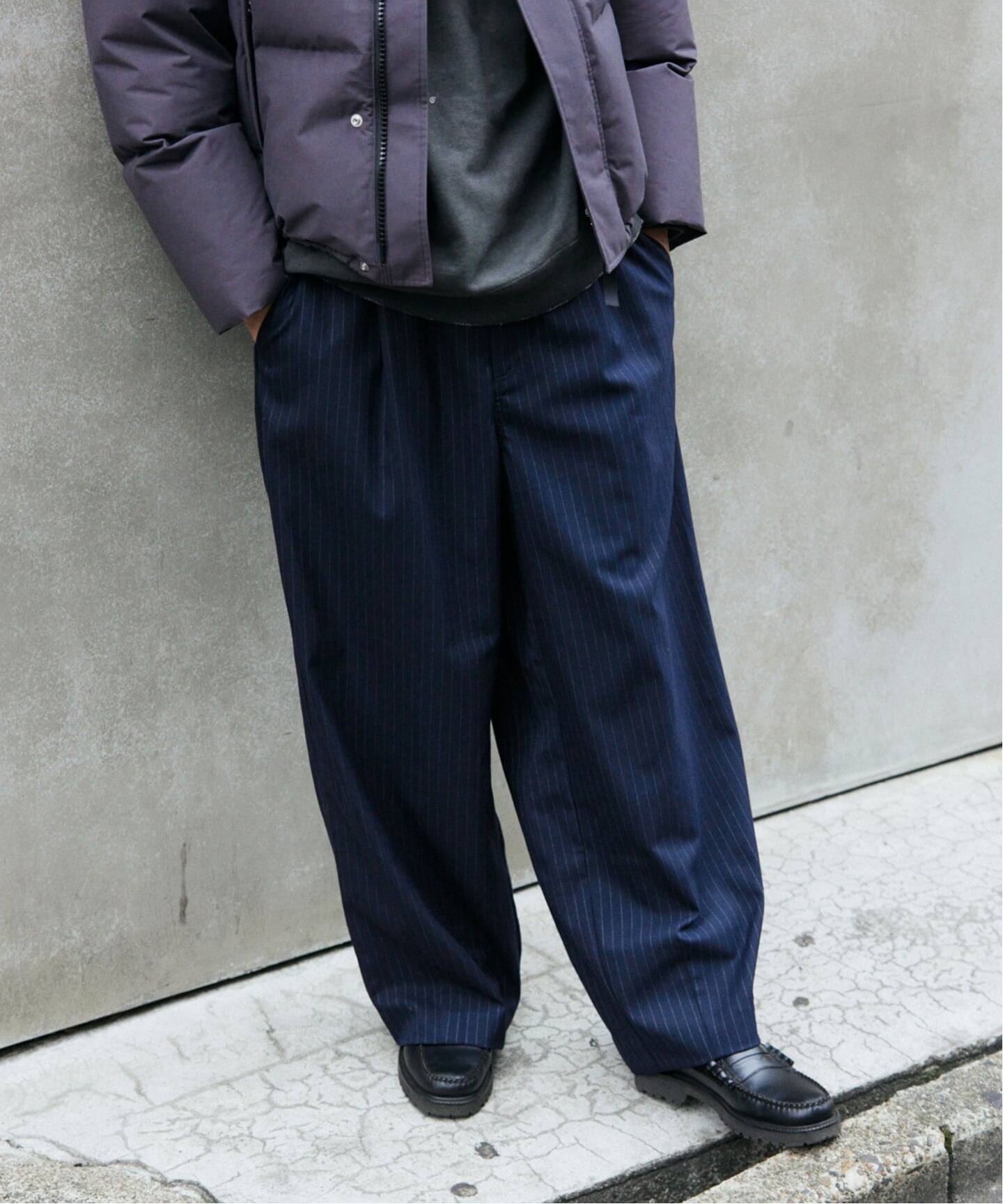 JOURNAL STANDARD TRモダンツイル ワイド スラックス TR モダン ツイル ワイド スラックス / ストライプ / 無地（スラックス