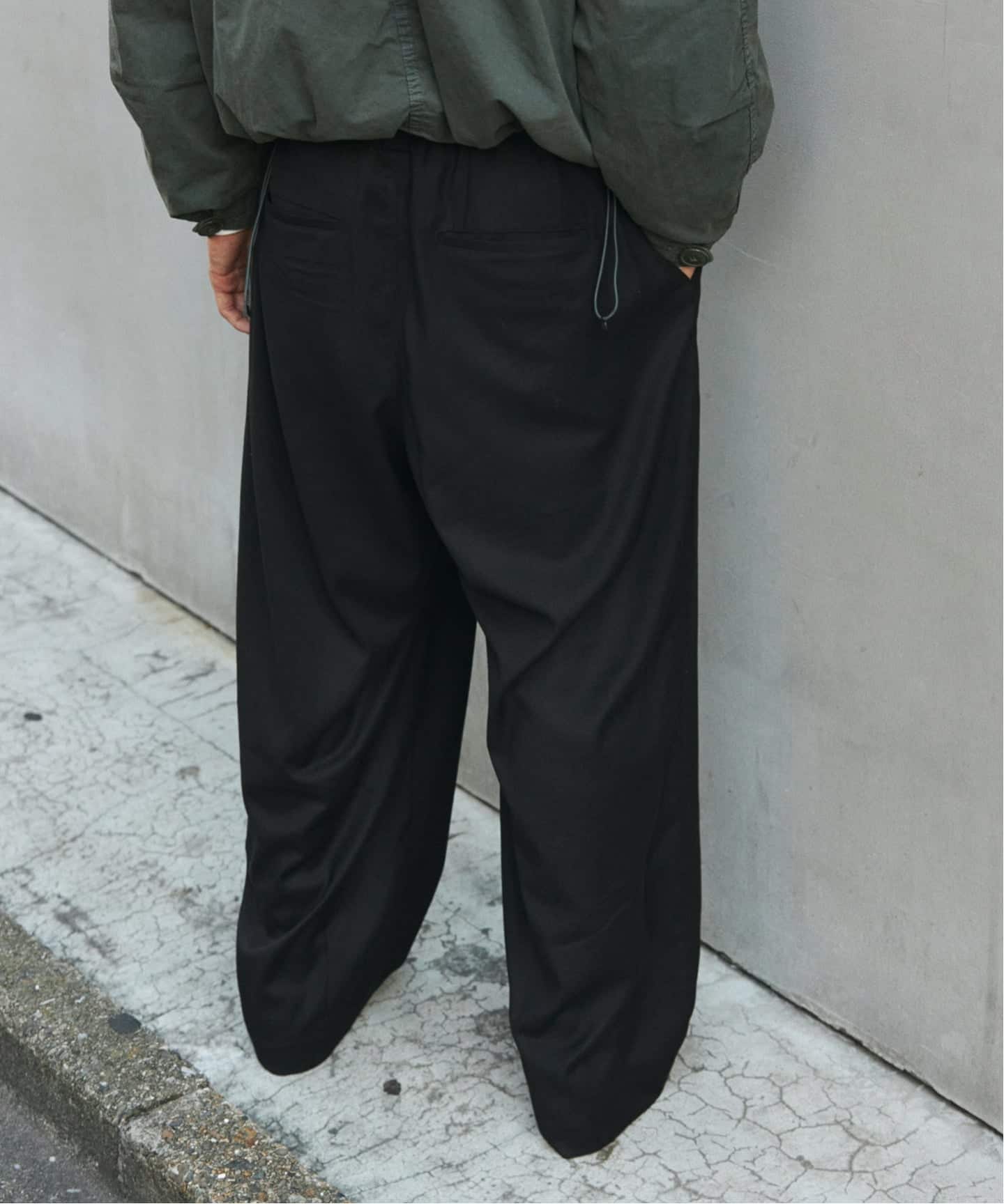 TR モダン ツイル ワイド スラックス / ストライプ / 無地（スラックス