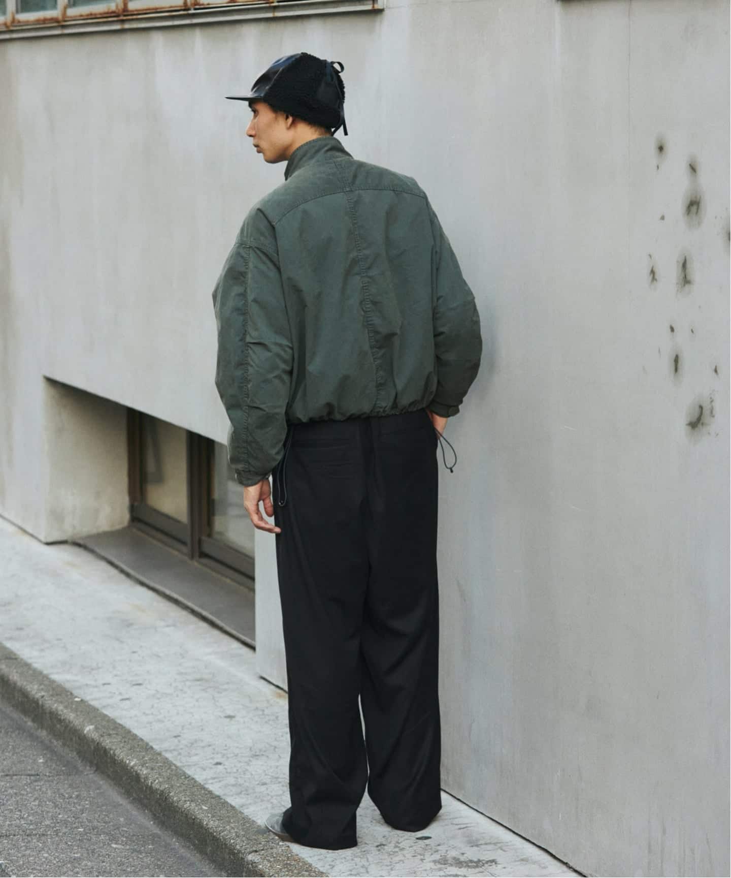 TR モダン ツイル ワイド スラックス / ストライプ / 無地（スラックス