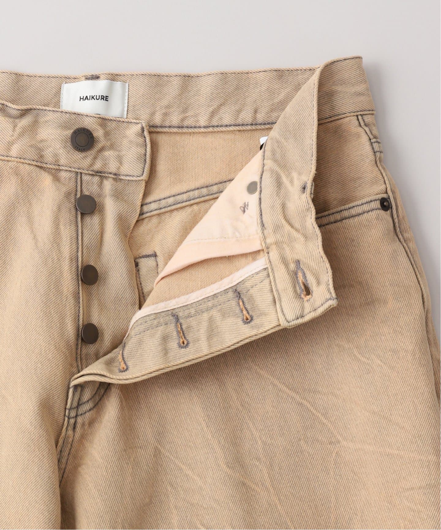 HAIKURE / ハイクル BETHANY ASIAN FIT OVERDYED CAMEL（デニム