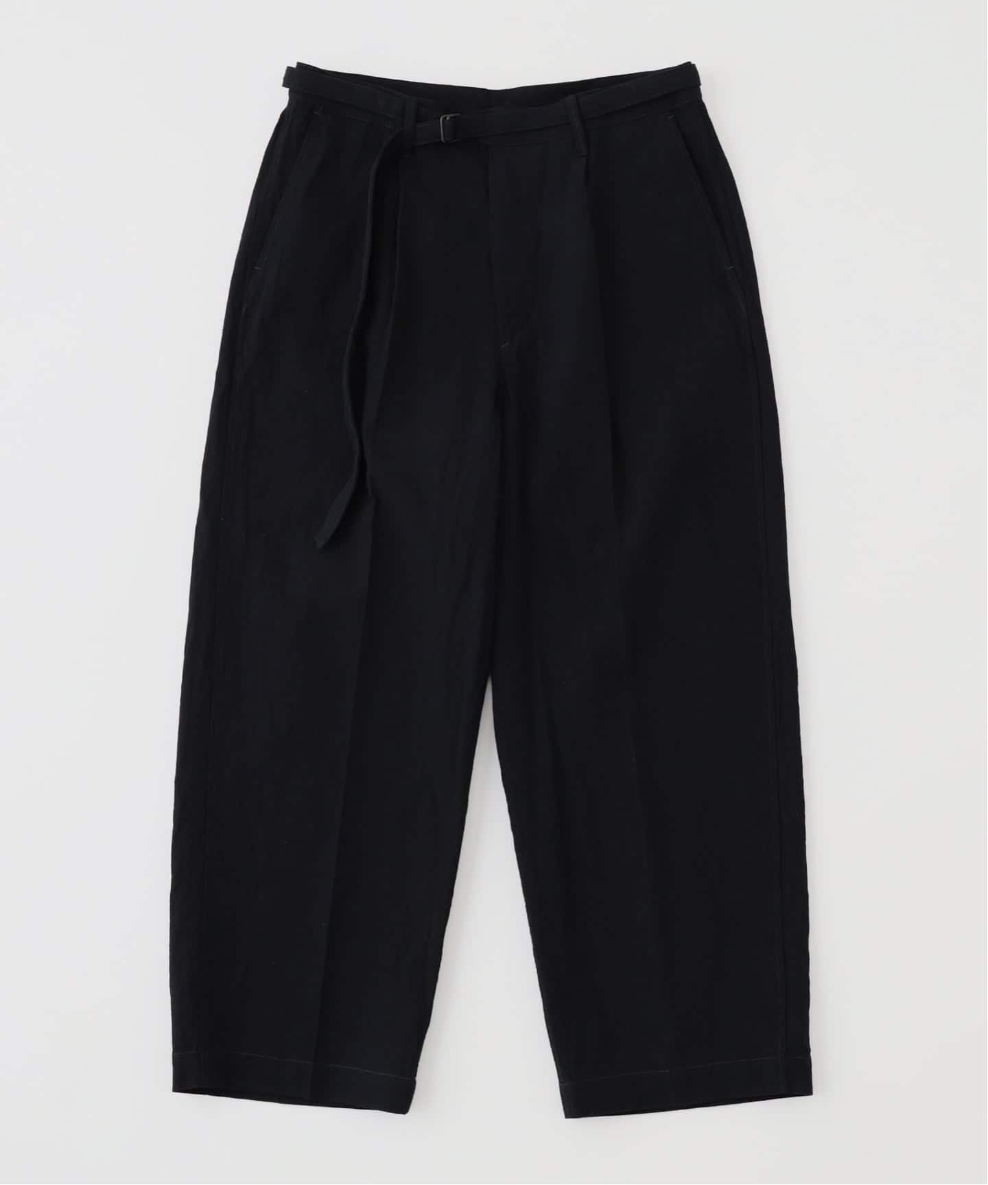 blurhms / ブラームス Linen Cotton Belted Trousers（スラックス