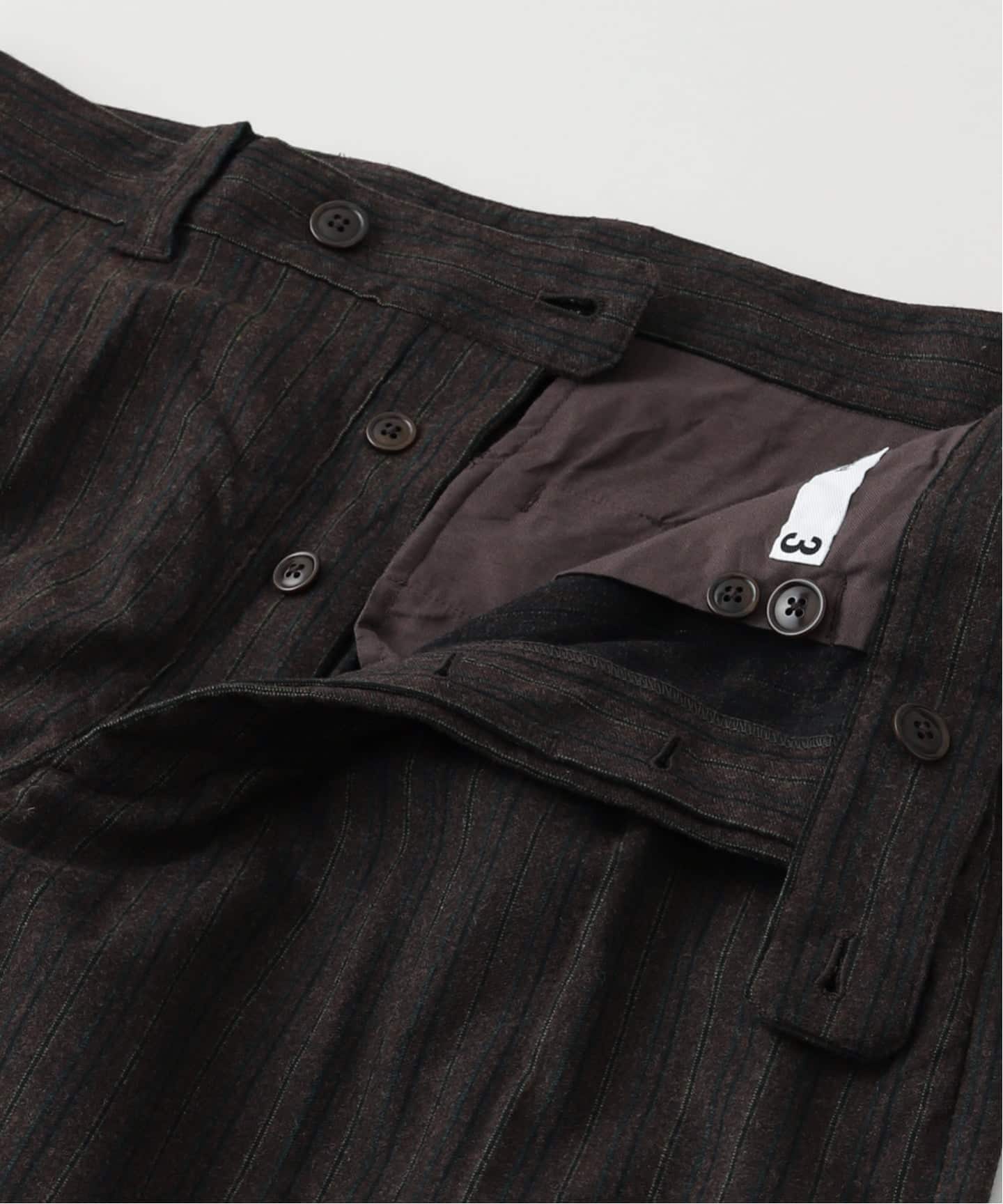 ts(s) / ティーエスエス Stripe C/W 3 Tuck Baggy Pants（スラックス