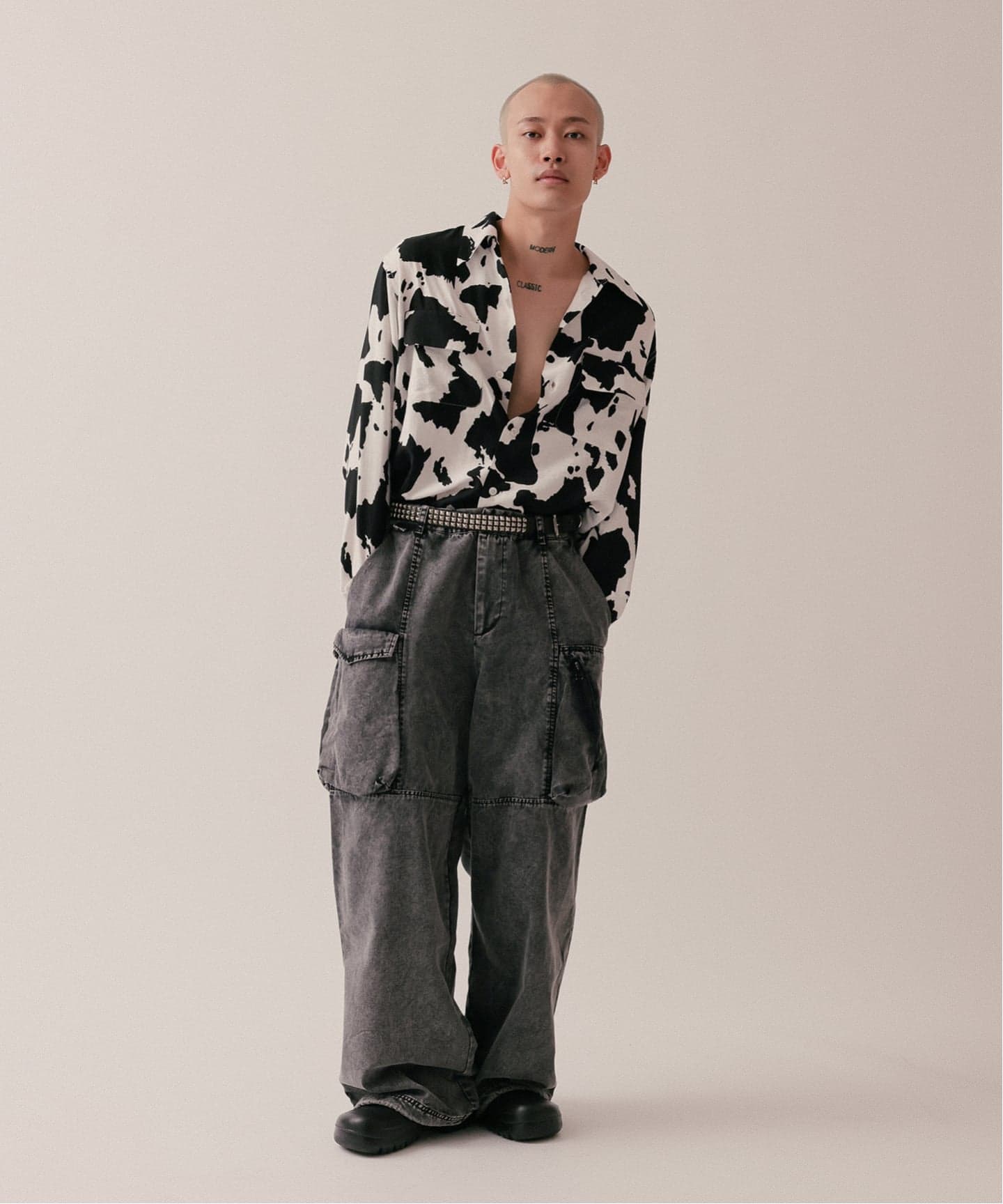 NULL TOKYO / ヌル トウキョウ 別注 バギー キャンバス 加工 パンツ