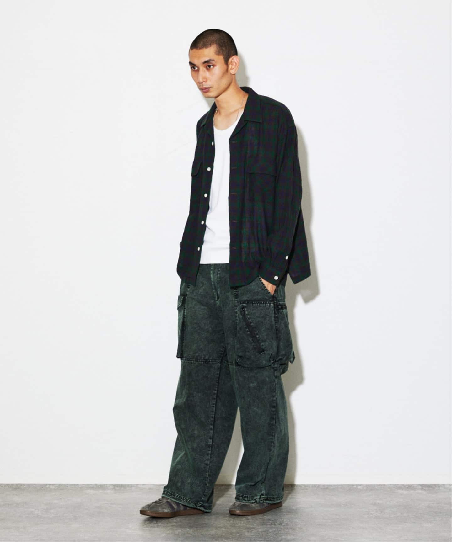 NULL TOKYO / ヌル トウキョウ 別注 バギー キャンバス 加工 パンツ