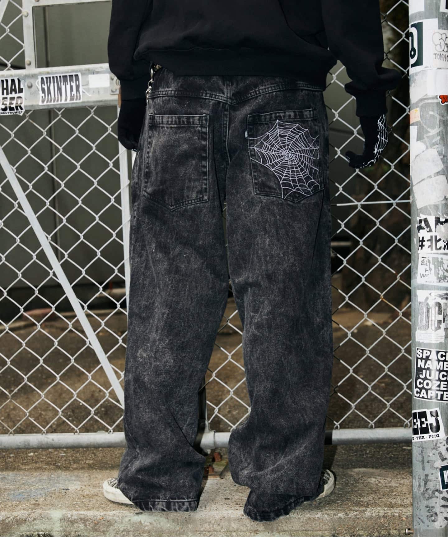 earl skateboards web jeans デニム ブラック L earl skateboards web jeans black - メルカリ