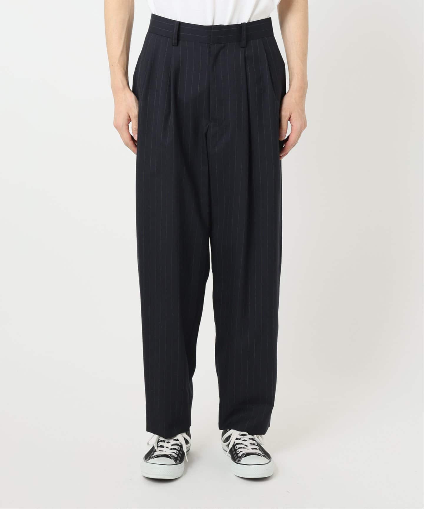 【ポイント10倍】 FOLL / slacks（スラックス wardrobe wool フォル】summer パンツ