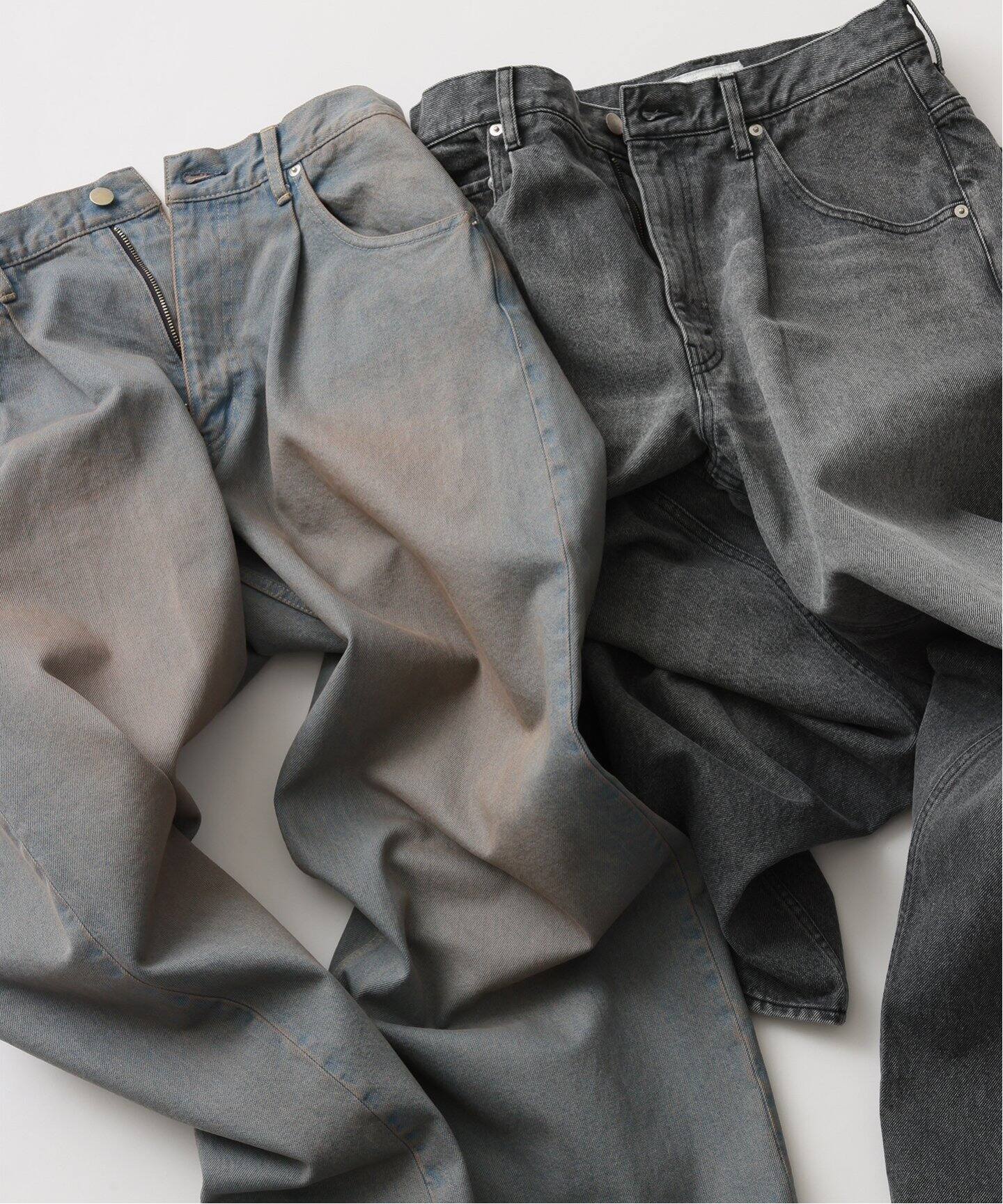 FOLL/フォル】black baggy wardrobe jeans（デニムパンツ・ジーンズ