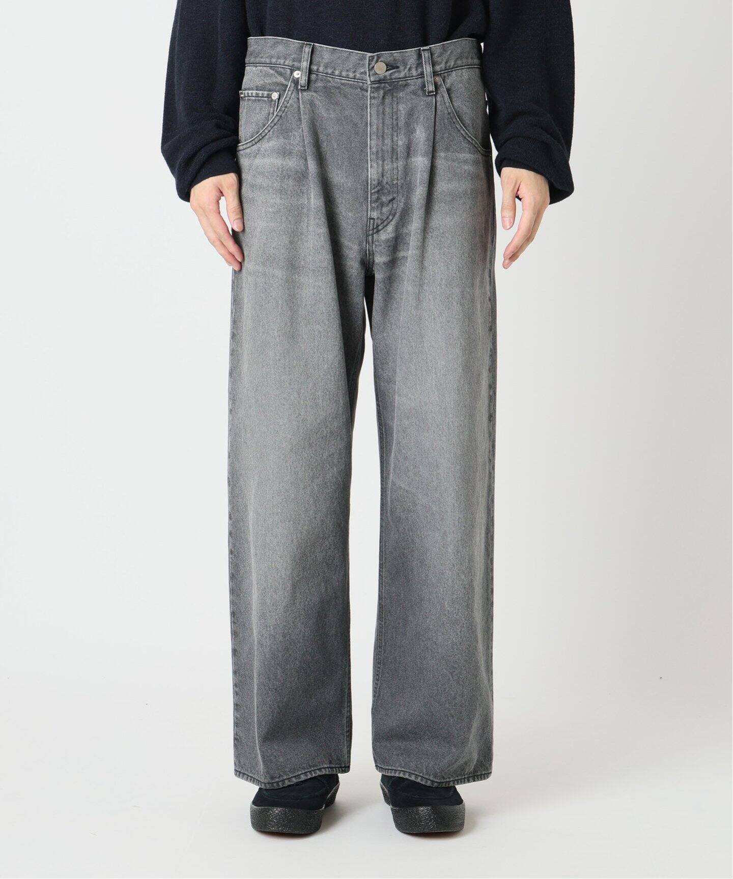 FOLL/フォル】black baggy wardrobe jeans（デニムパンツ・ジーンズ