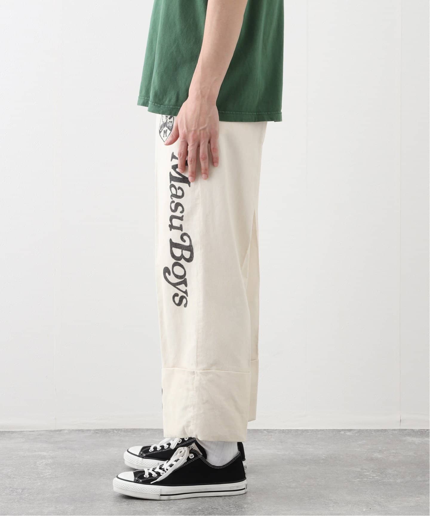 MASU MEMORIAL PANTS ワークパンツ クリーム色 サイズ50 M A S U/エムエーエスユー】“MASU X VERDY” M.B.C. MEMORIAL