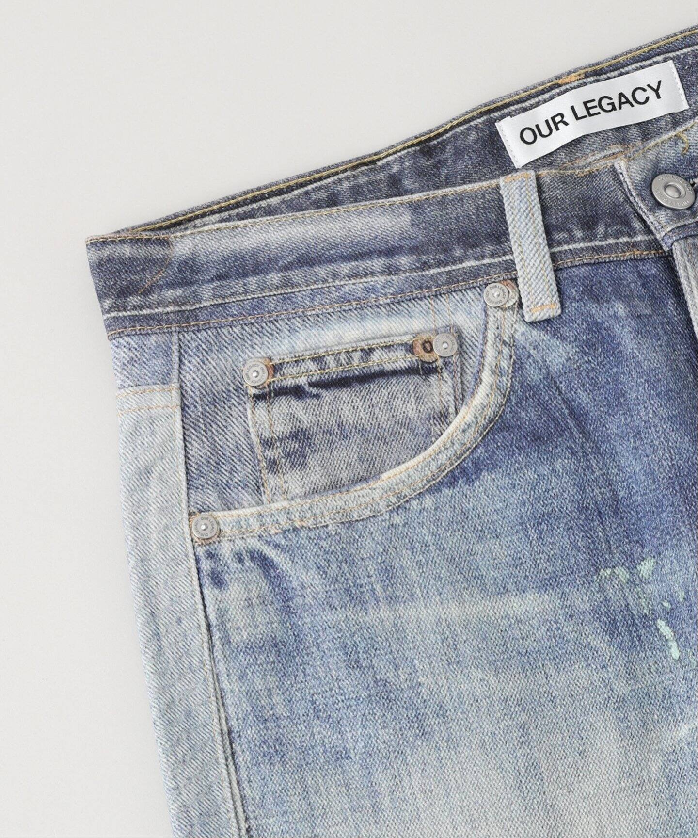 OUR LEGACY メタリック加工 デニムパンツ(シルバー) 30サイズ OUR LEGACY - 【再販売通知受付可能】Third Cut(DIGITAL DENIM