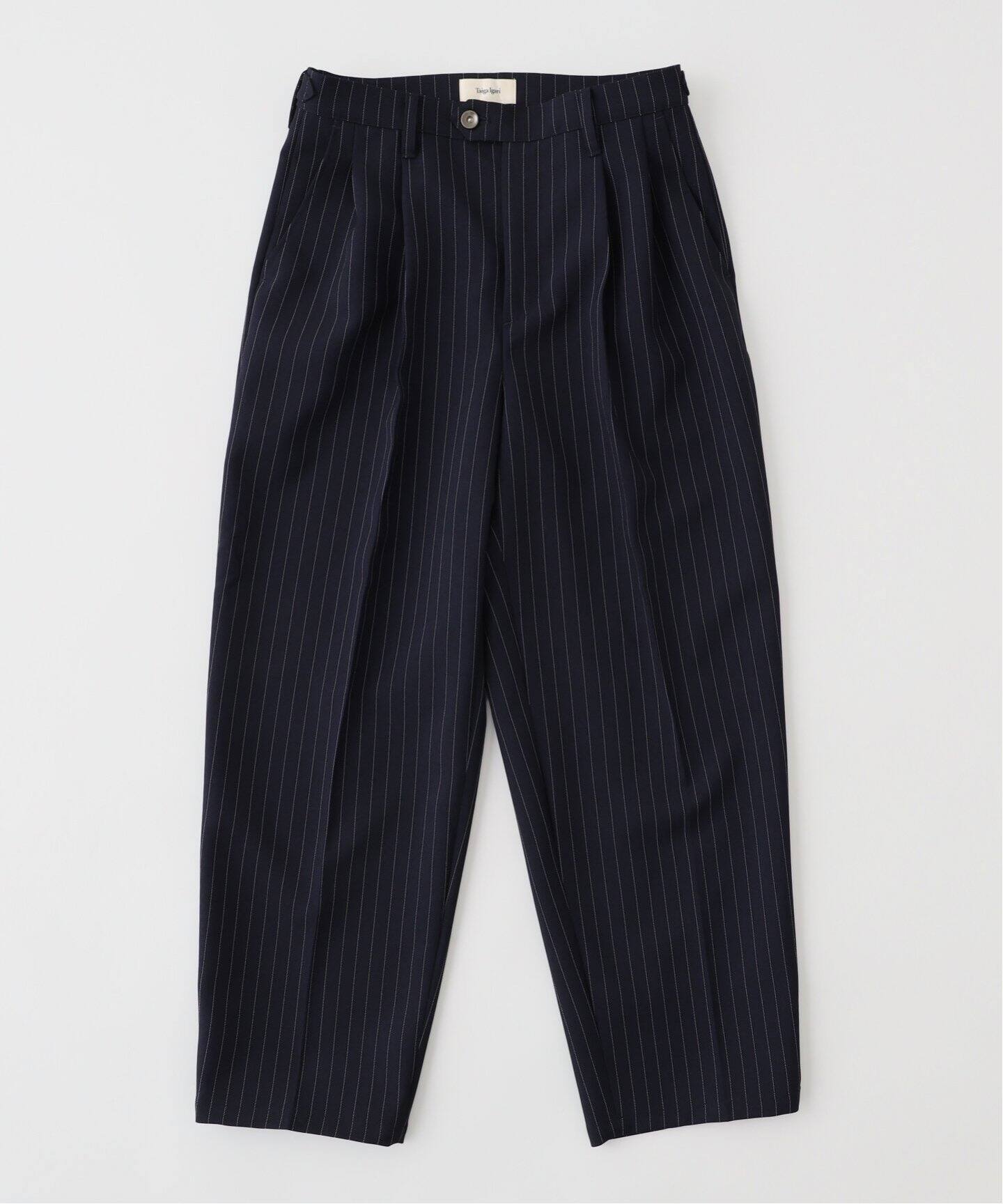Taiga Igari / タイガイガリ】 Dress Stripe Two Pleats PT 