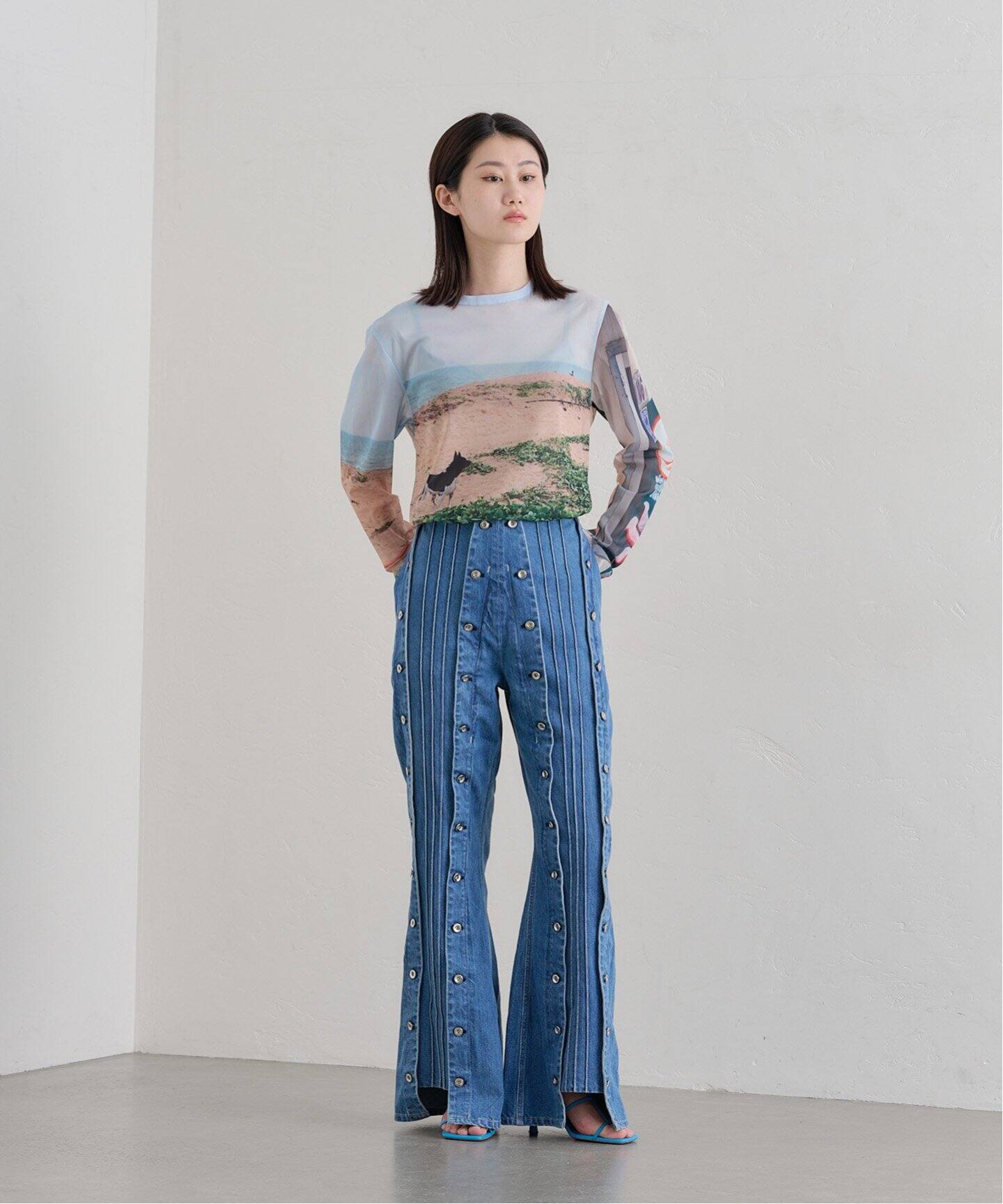 YOHEI OHNO / ヨウヘイオオノ】Car Denim Trousers B（デニムパンツ  