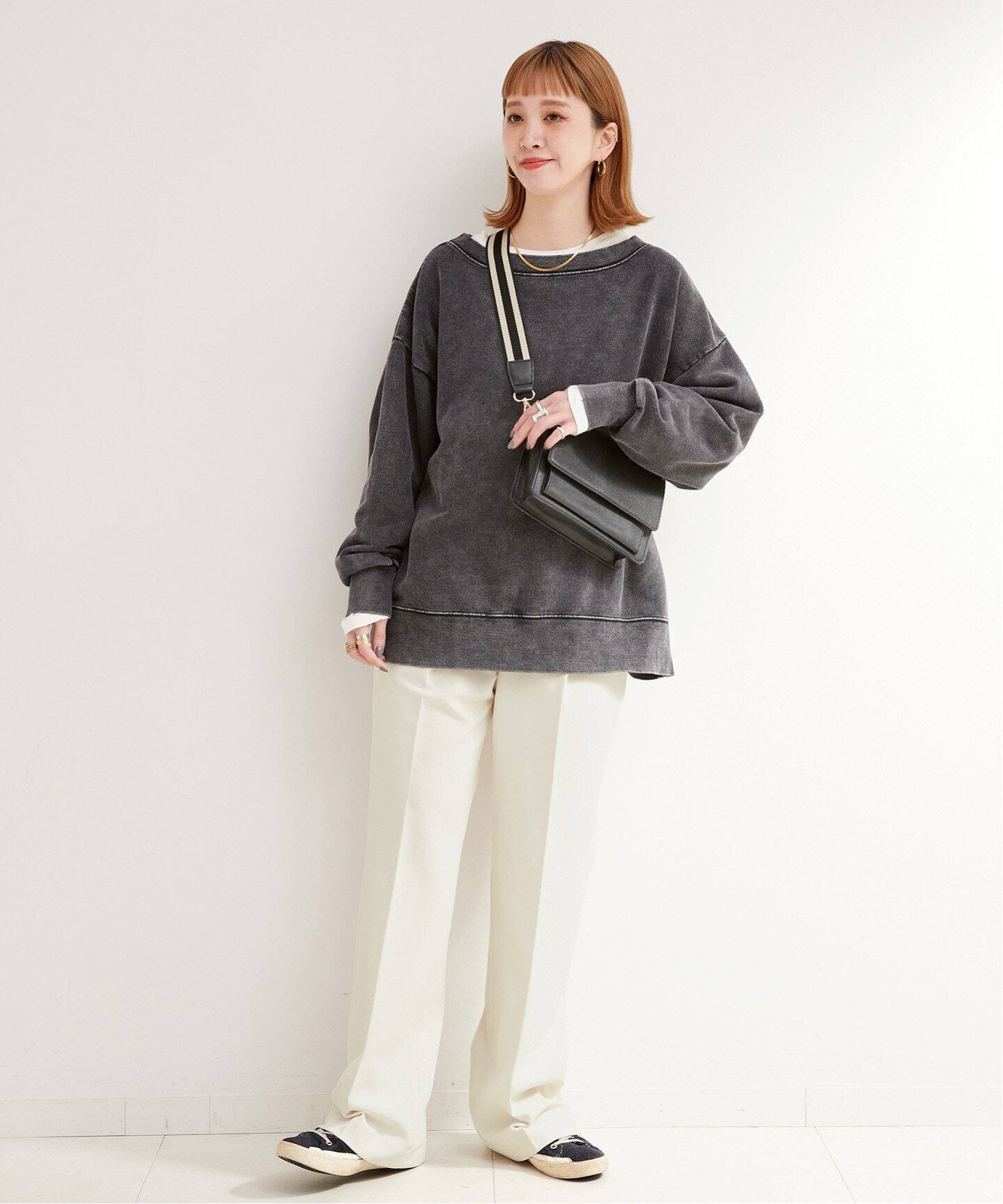 スムースジャージイージーフレアパンツ（ジャージ／トラック