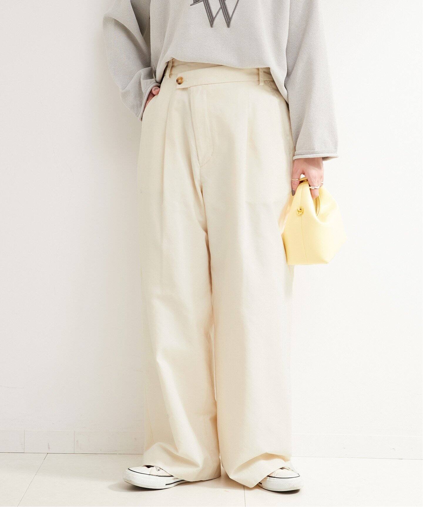 リネン ドロワーズパンツ ホワイト VINTAGE(ヴィンテージ) white drawers pants with lace レース