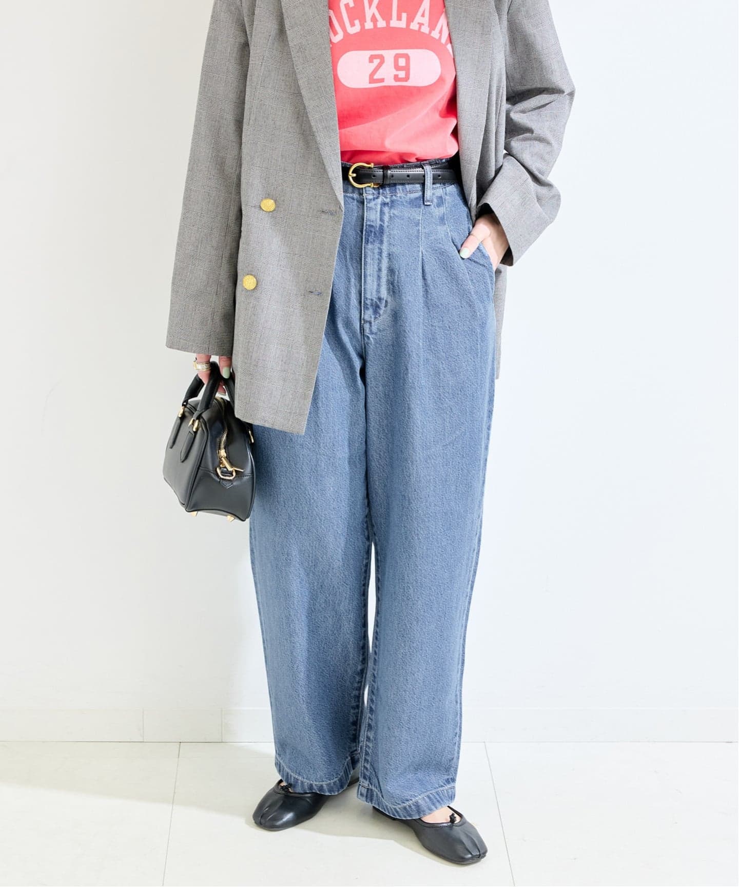 B.C STOCK DU JOUR ワイドレッグデニム 36 追加》ウォッシャブル / DU JOUR/デュ ジュール TROUSER JEAN