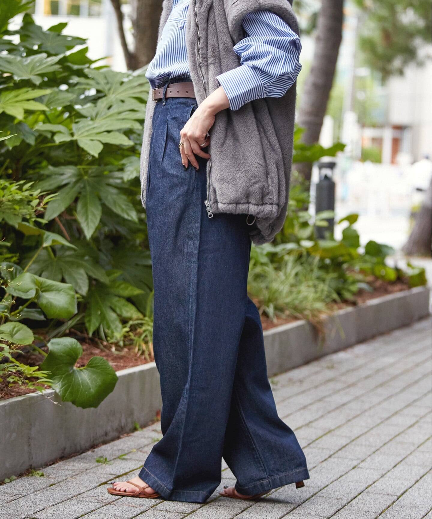 追加2》ウォッシャブル / DU JOUR/デュ ジュール TROUSER JEAN（デニム