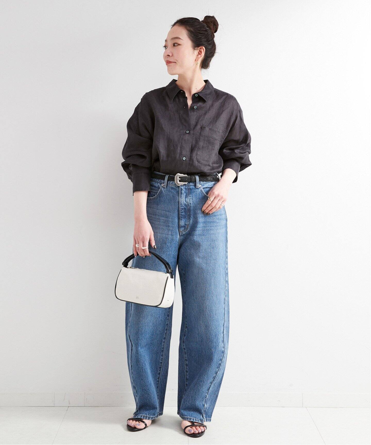 DU J OUR バレルバギージーンズ 38 ブルー 追加2》【WEB限定】ウォッシャブル / DU JOUR/デュ ジュール