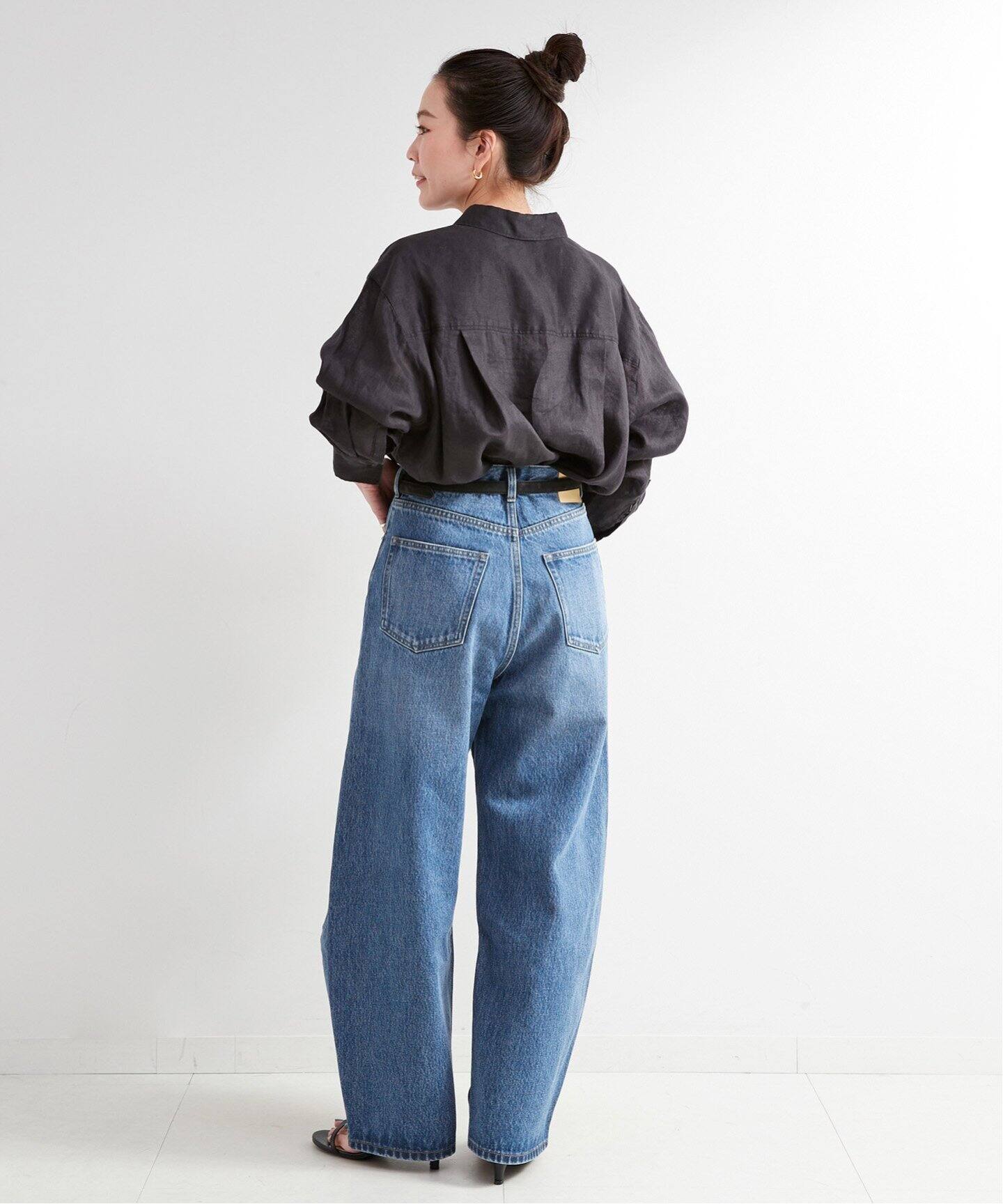 DU J OUR バレルバギージーンズ 38 ブルー 追加2》【WEB限定】ウォッシャブル / DU JOUR/デュ ジュール